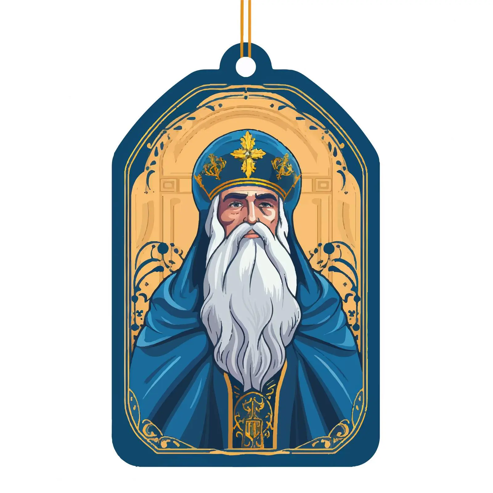 Deep Blue Religious Gift Tags Byzantine Design – free spiritual gifts image from Dotvec