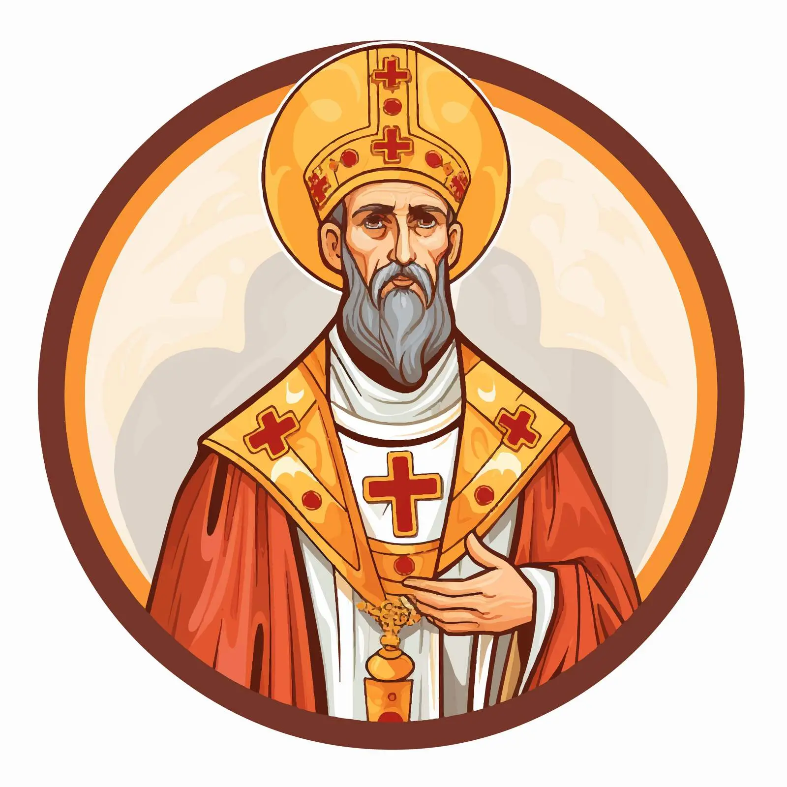 Byzantine Style Illustration of John Chrysostom — free download from Dotvec