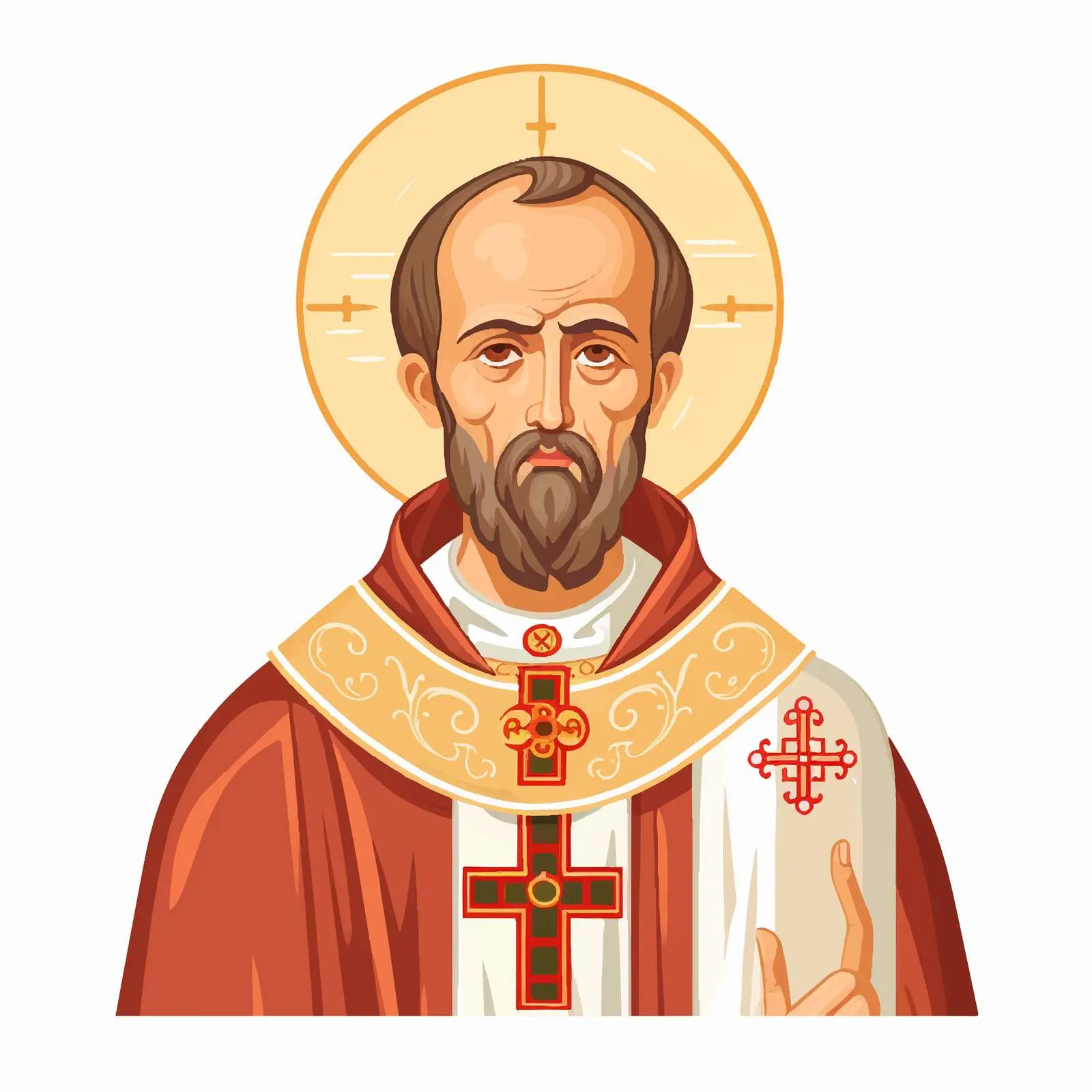 Byzantine Style Illustration of John Chrysostom – free biblical illustrations image from Dotvec