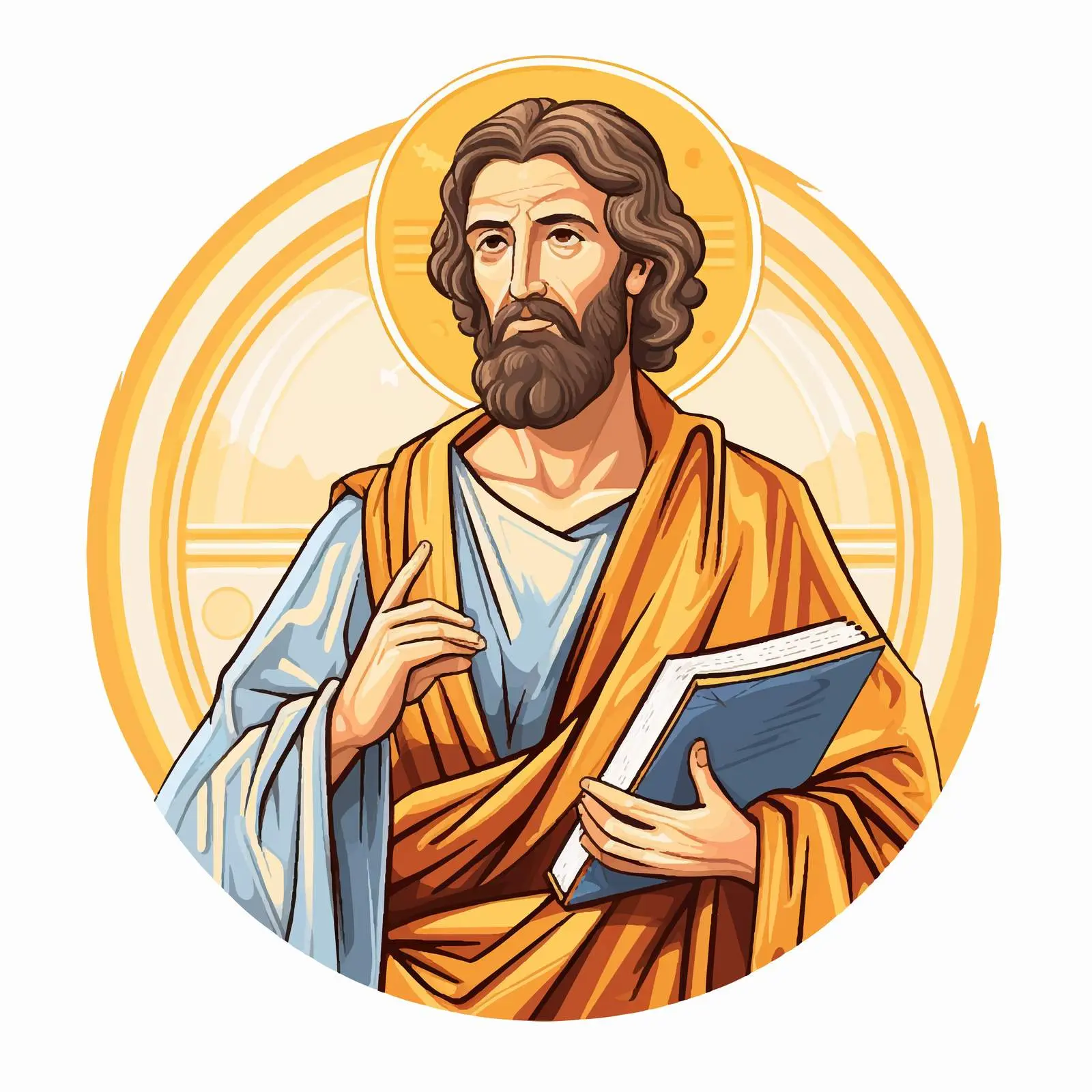Byzantine Style Illustration of John the Apostle — free download from Dotvec