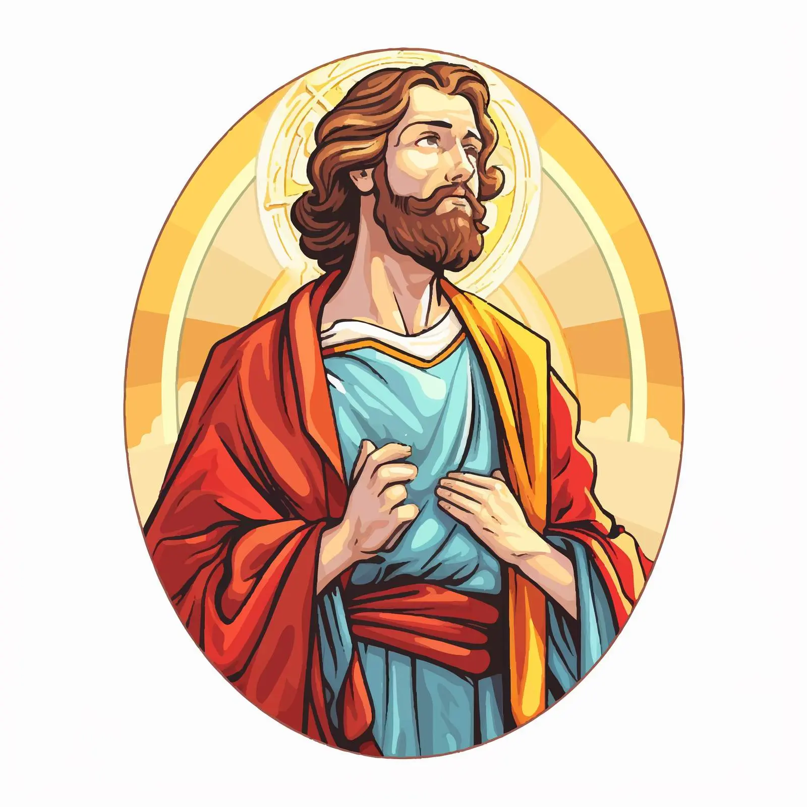 John the Apostle Byzantine Style Illustration — free download from Dotvec