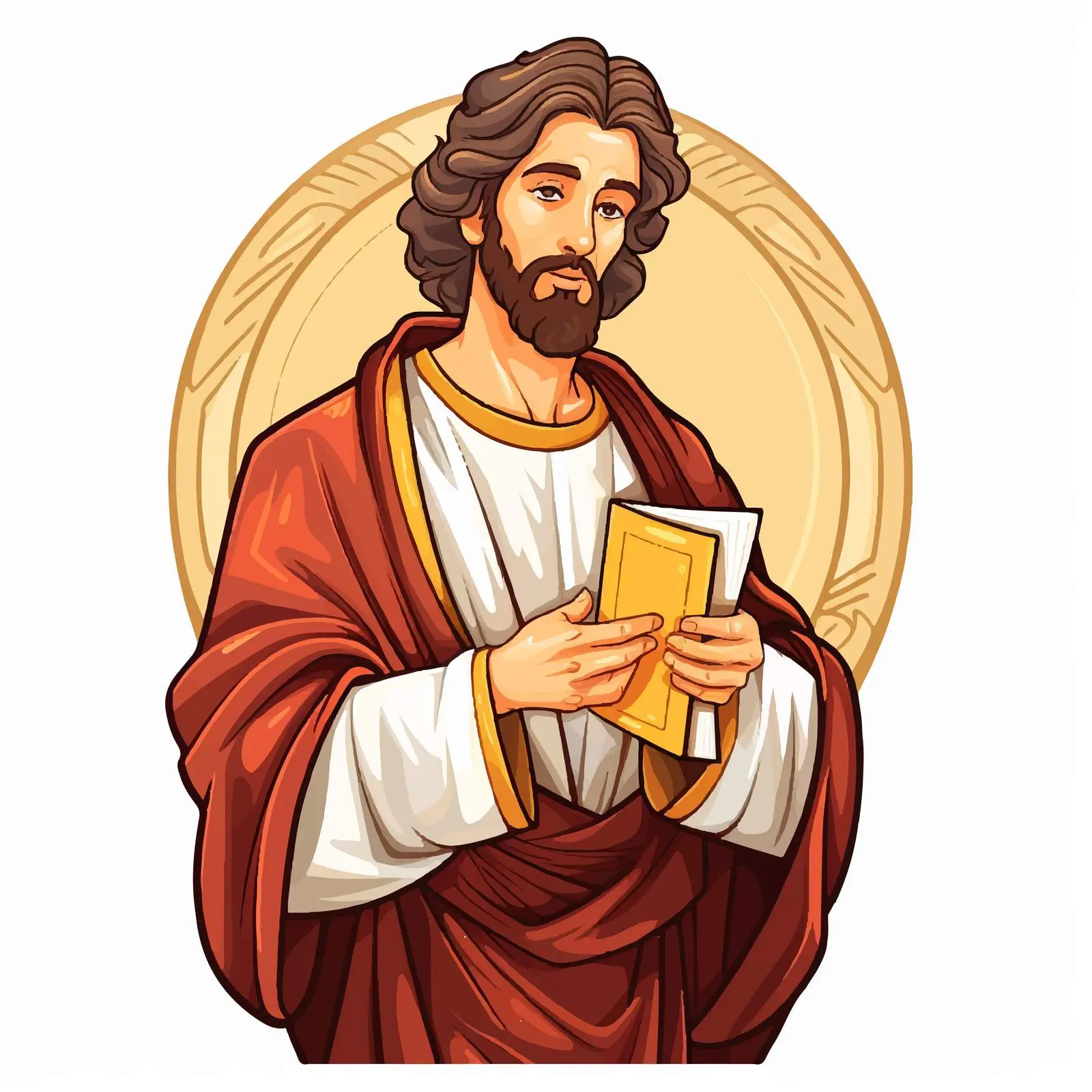 Byzantine Illustration of John the Apostle — free download from Dotvec