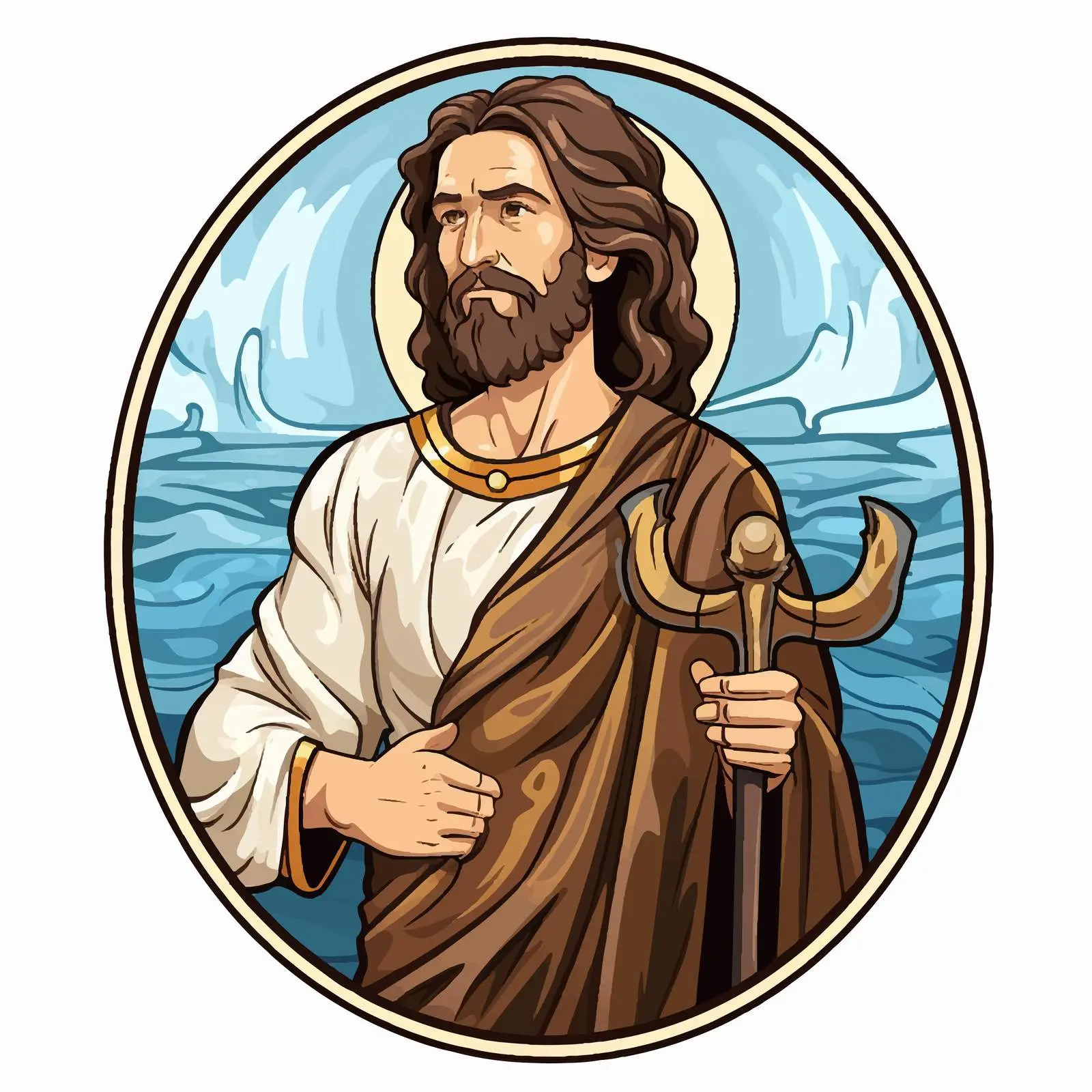 Byzantine Style Illustration of John the Baptist — free download from Dotvec