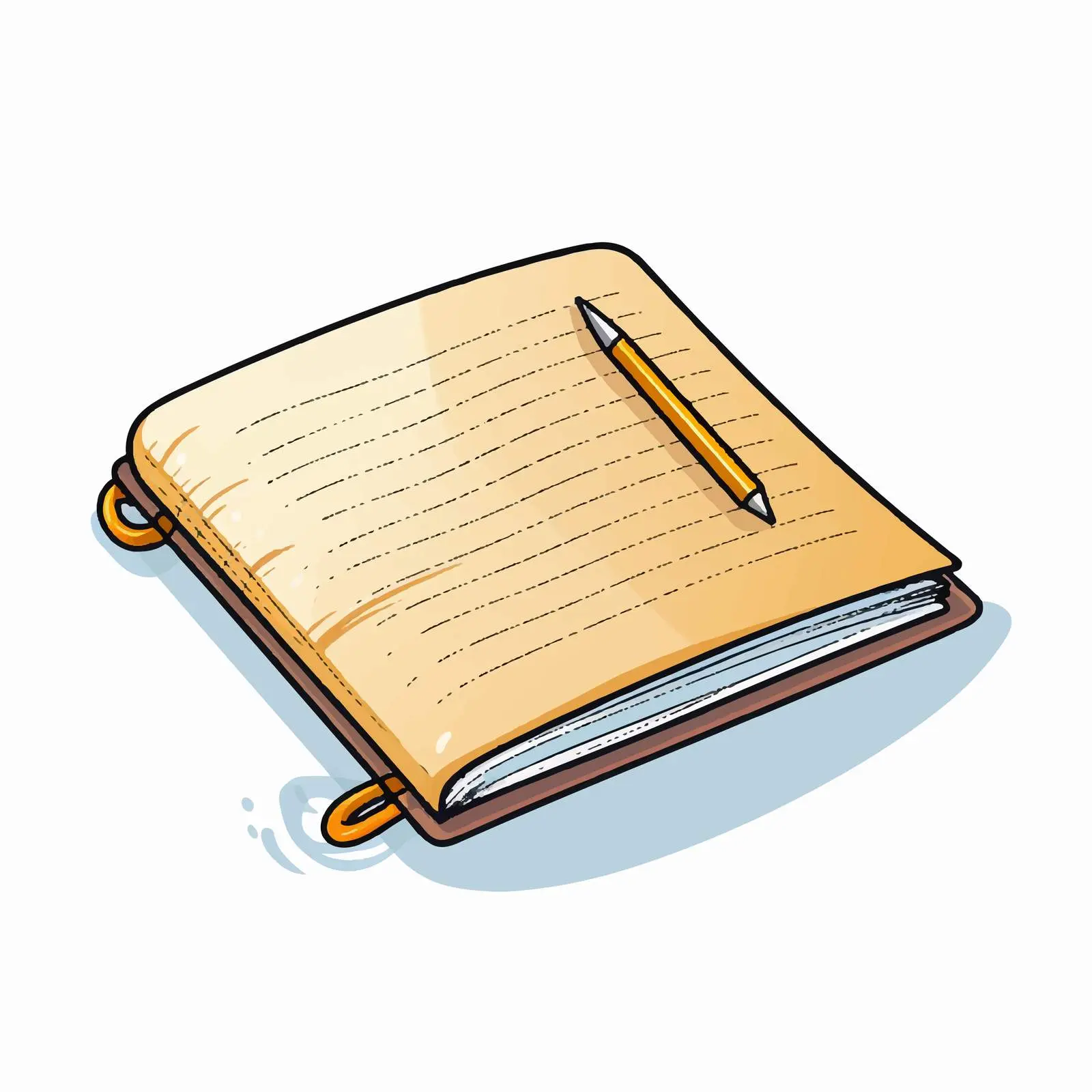 Cartoon Journal Line Vector Illustration — free download from Dotvec