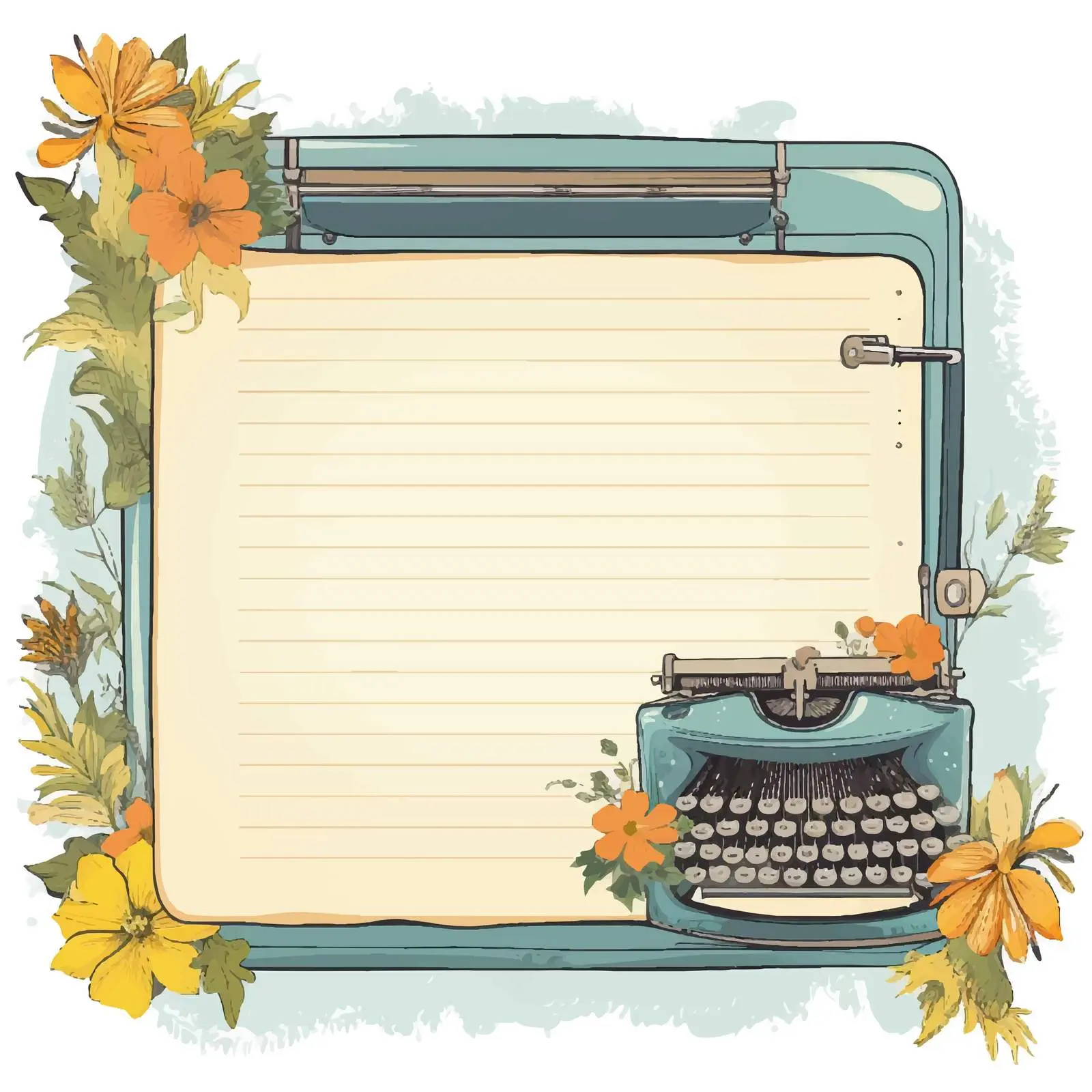 Retro Scrapbook Summer Card Printables — free download from Dotvec