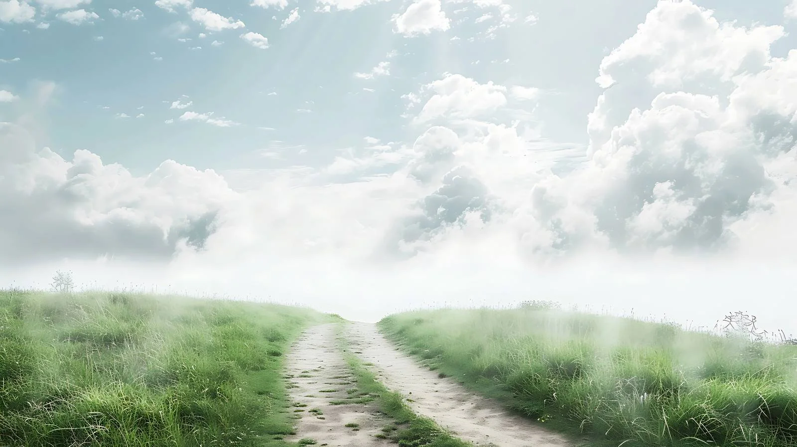 Pilgrim's Path in Heaven Isolated on White — free download from Dotvec