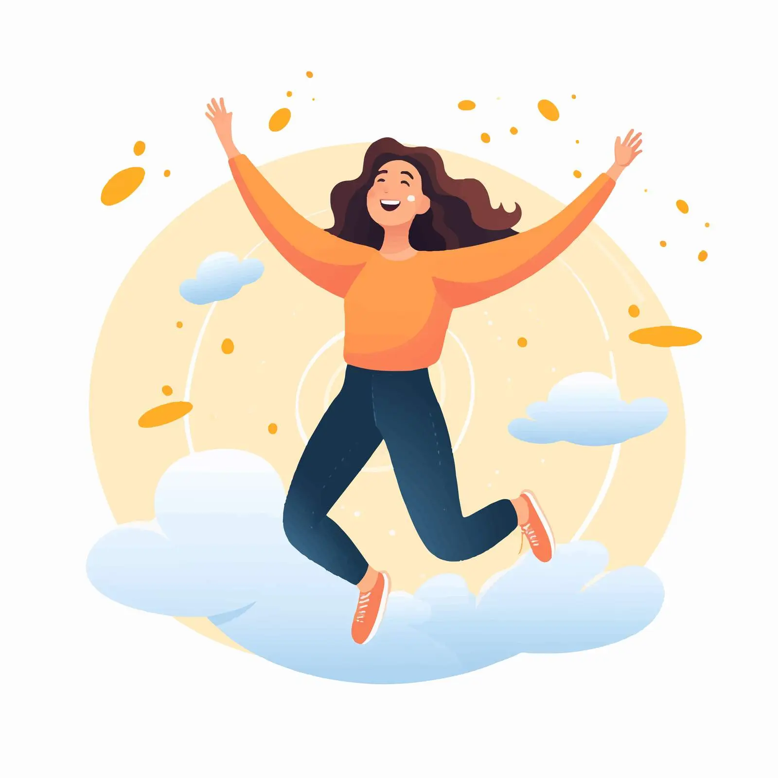 Creative Young Woman Full of Joy and Energy – free friendliness image from Dotvec