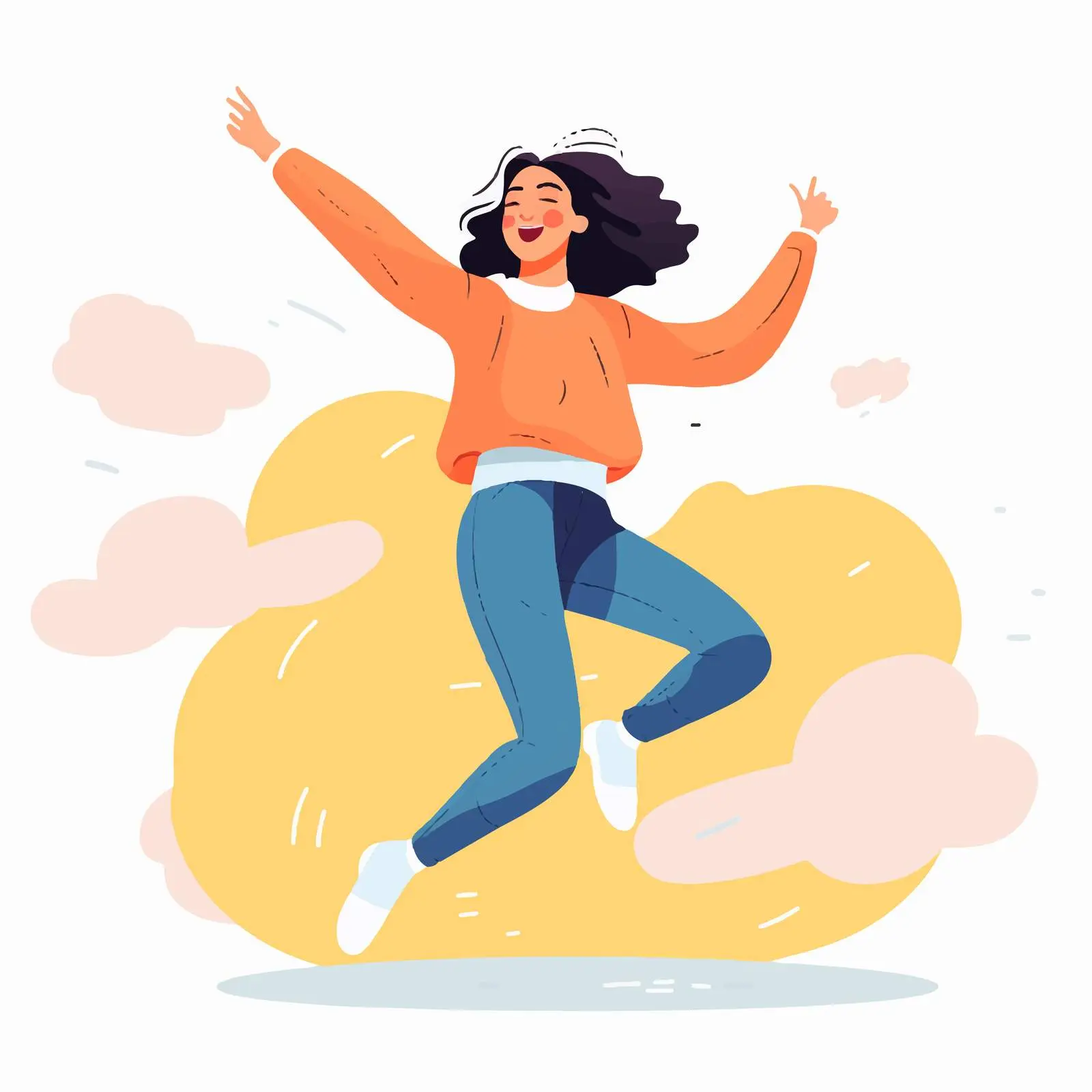 Creative Young Woman Radiating Joy and Energy — free download from Dotvec