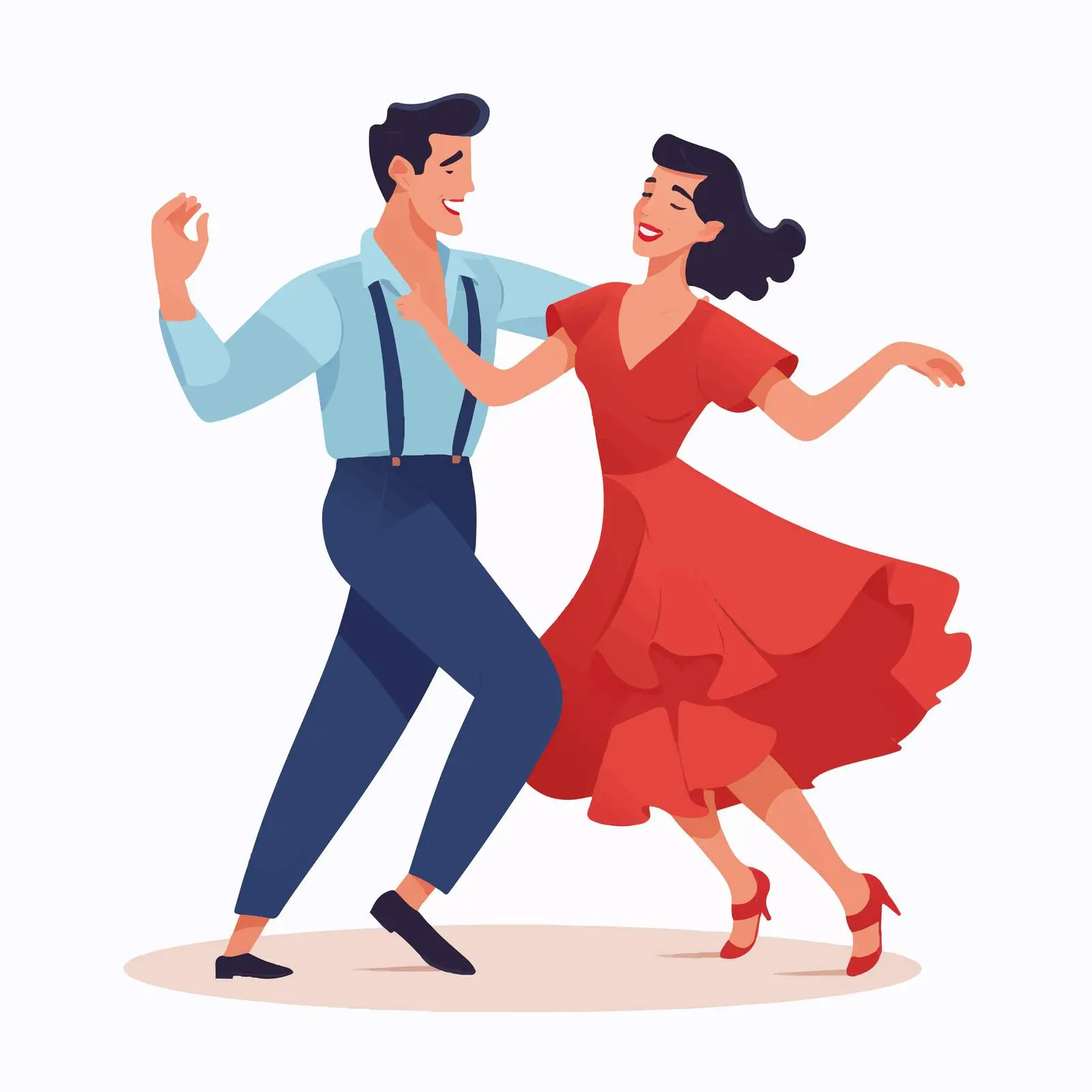 Joyful Lindy Hop Dance Movement Vector Art — free download from Dotvec
