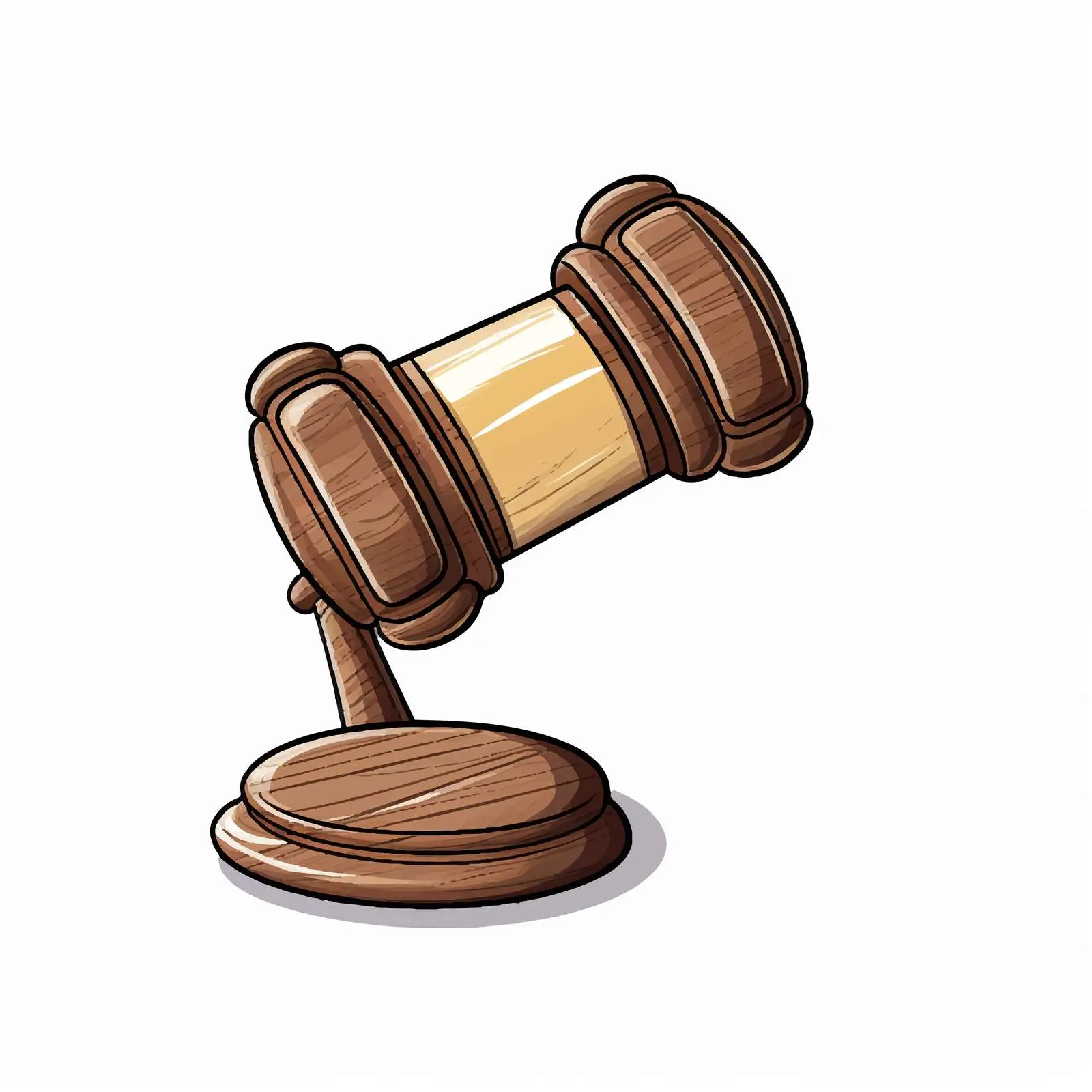 Judges Hammer Line Vector Illustration — free download from Dotvec
