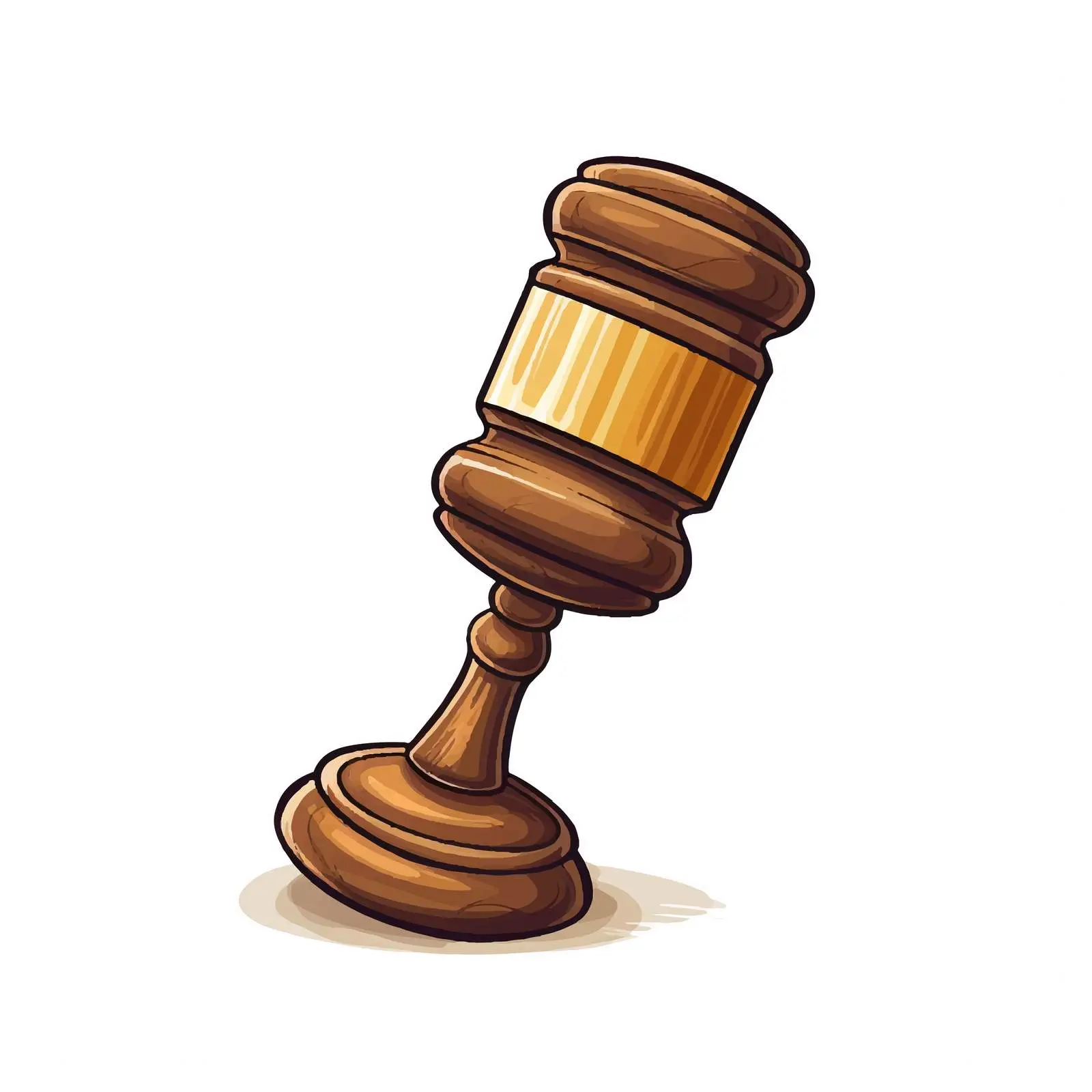 Judges Hammer Line Vector Illustration — free download from Dotvec