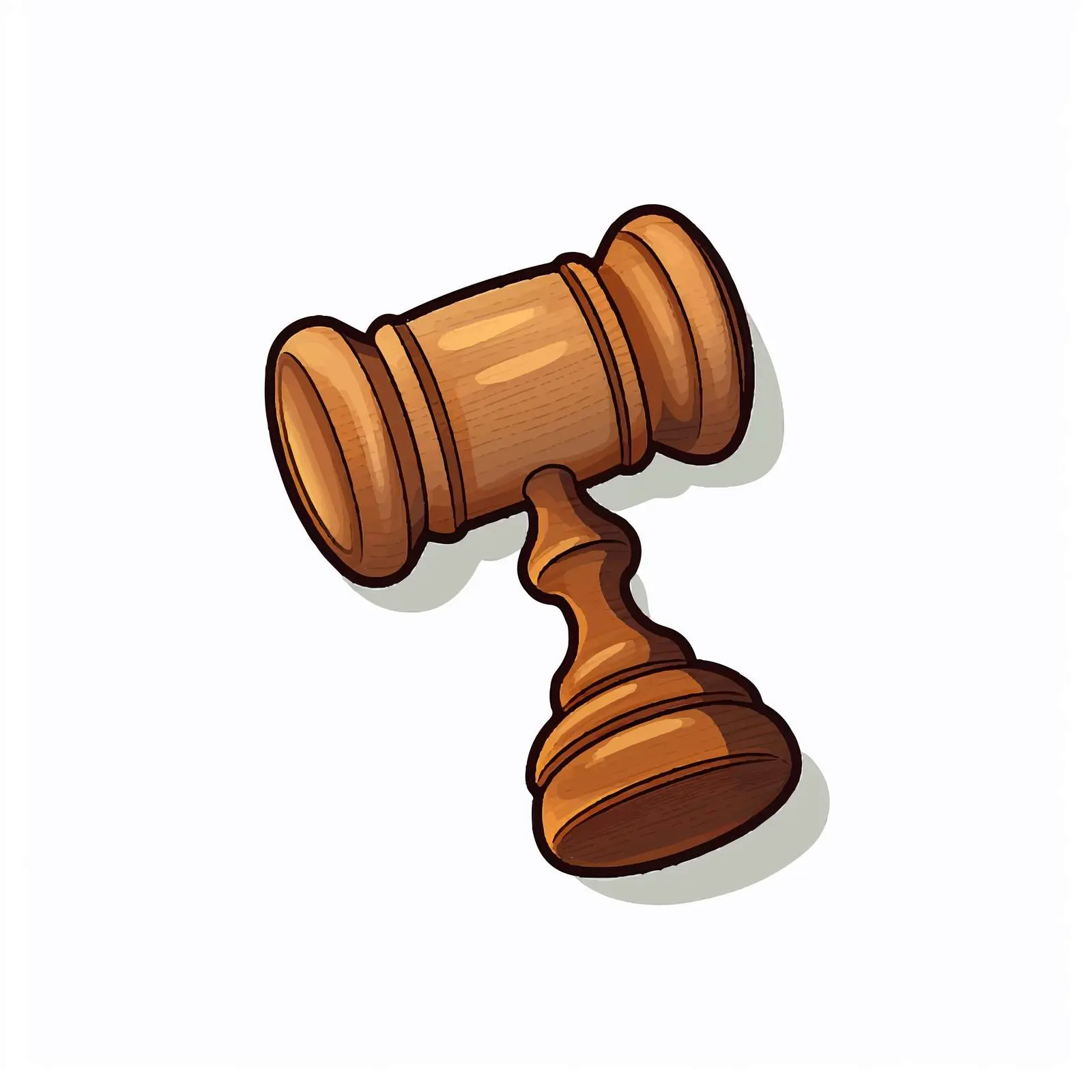 Line Vector Illustration of Judge's Hammer — free download from Dotvec