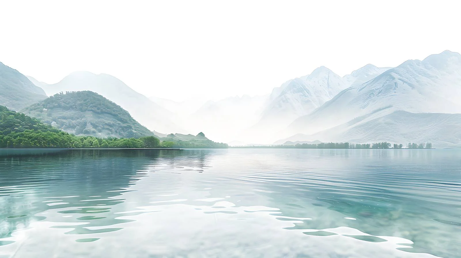 Judian Lake Scenic Area White Background — free download from Dotvec