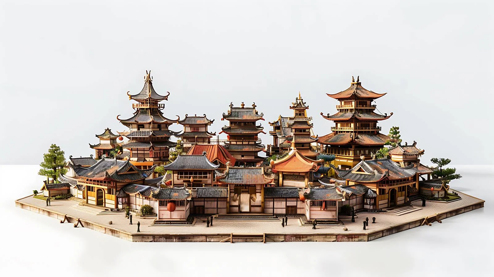 Juguo Ancient City White Background Architecture — free download from Dotvec