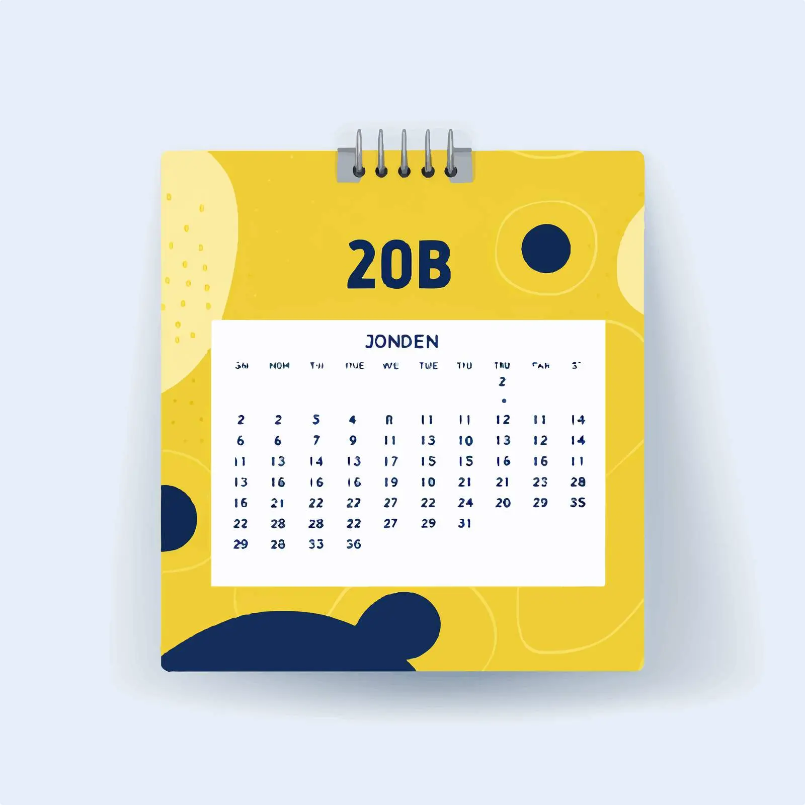 June 2023 Geometric Calendar Poster – free monthly overview image from Dotvec