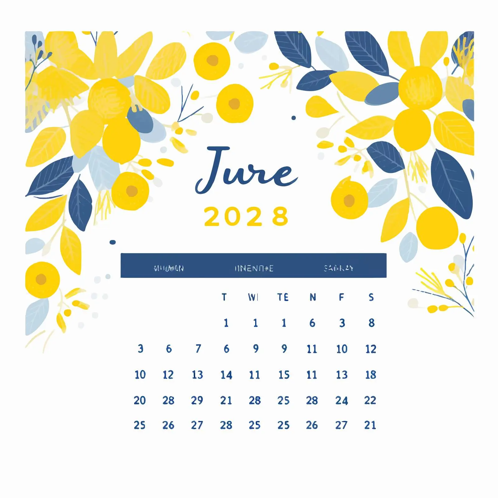 June 2023 Geometric Calendar Advertising Poster — free download from Dotvec