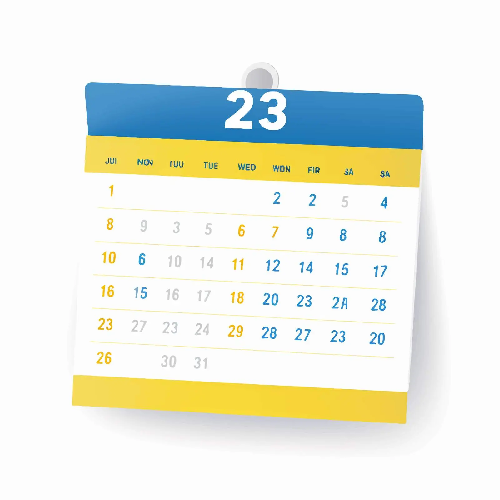 June 2023 Geometric Calendar Poster Design – free calendar graphics image from Dotvec