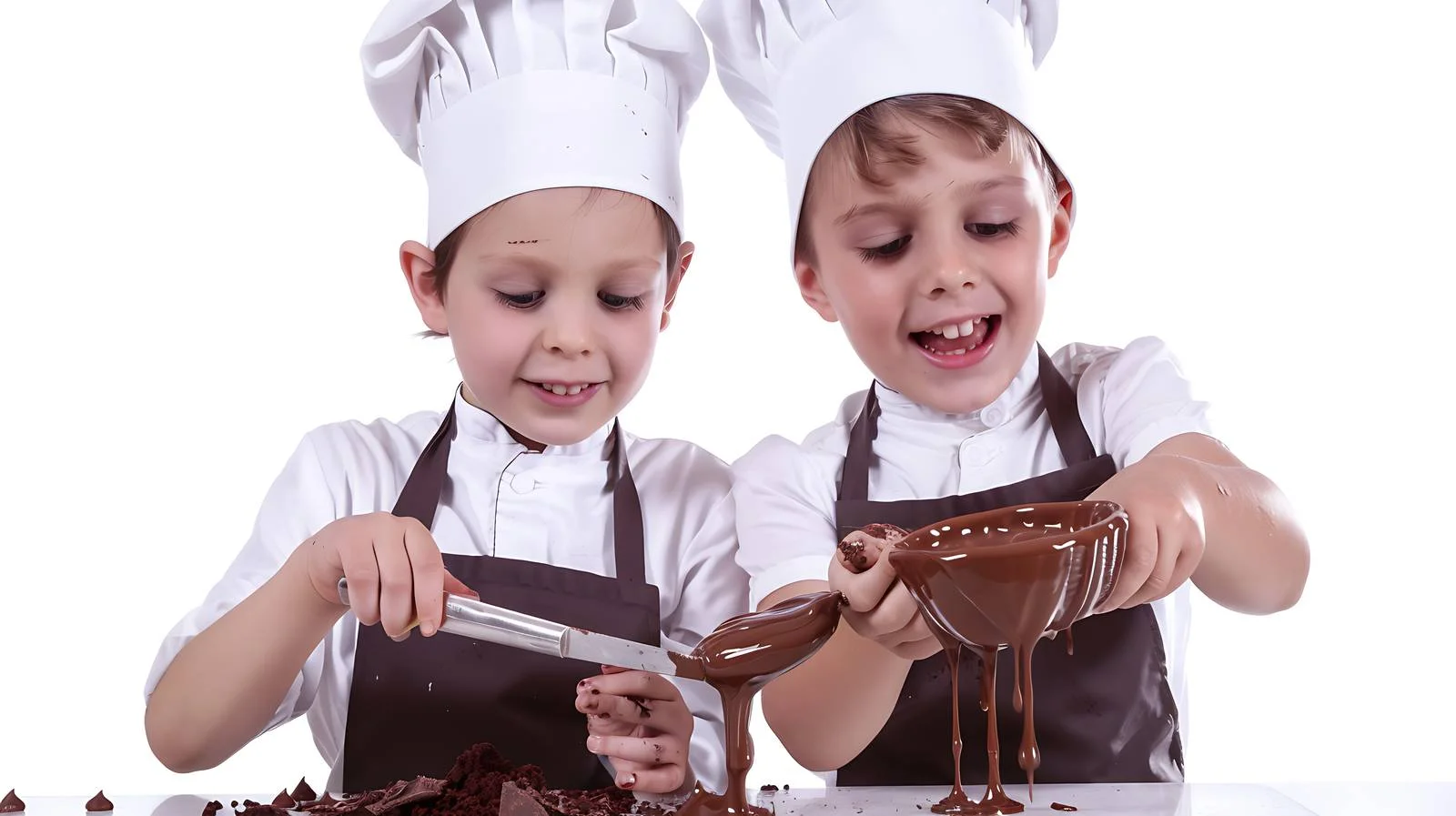 Young Chefs Mixing Chocolate Sauce – free prep image from Dotvec