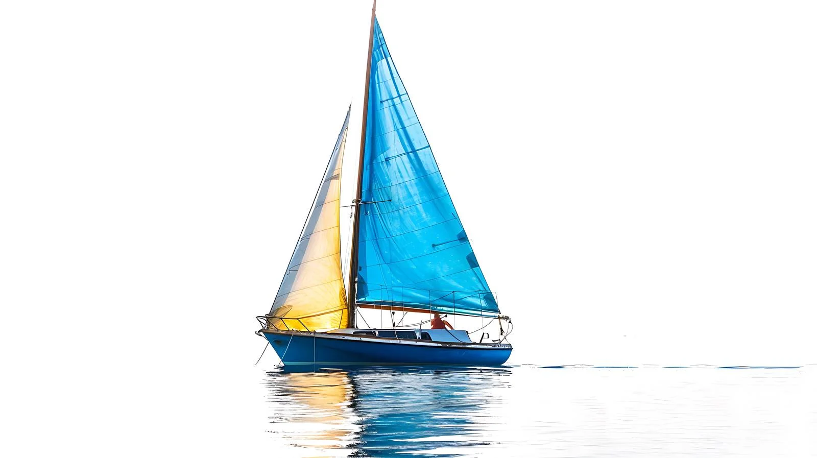 Youth Sailing Summer White Background Scene — free download from Dotvec