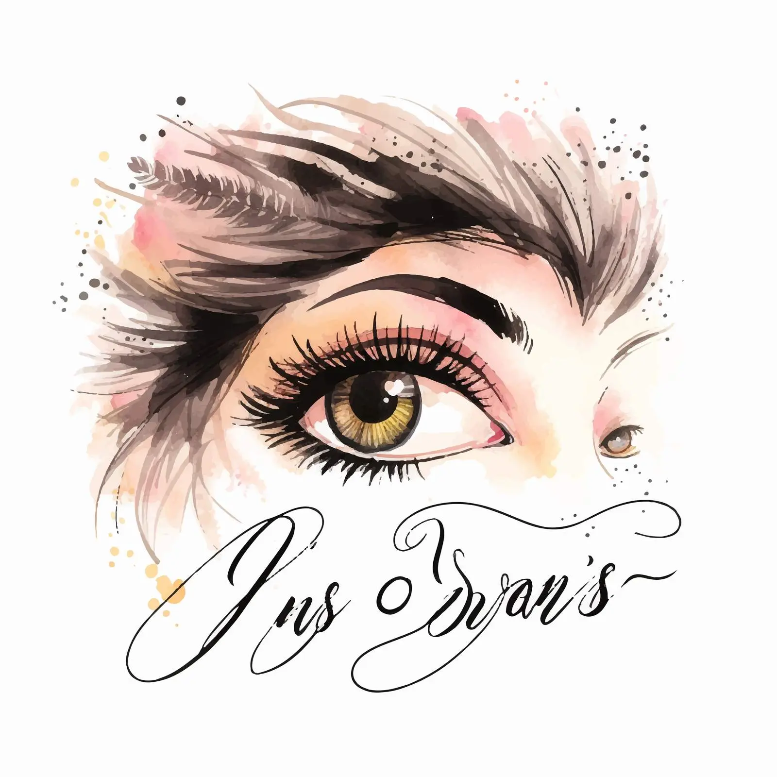 Handwritten Lettering with False Eyelashes Illustration — free download from Dotvec