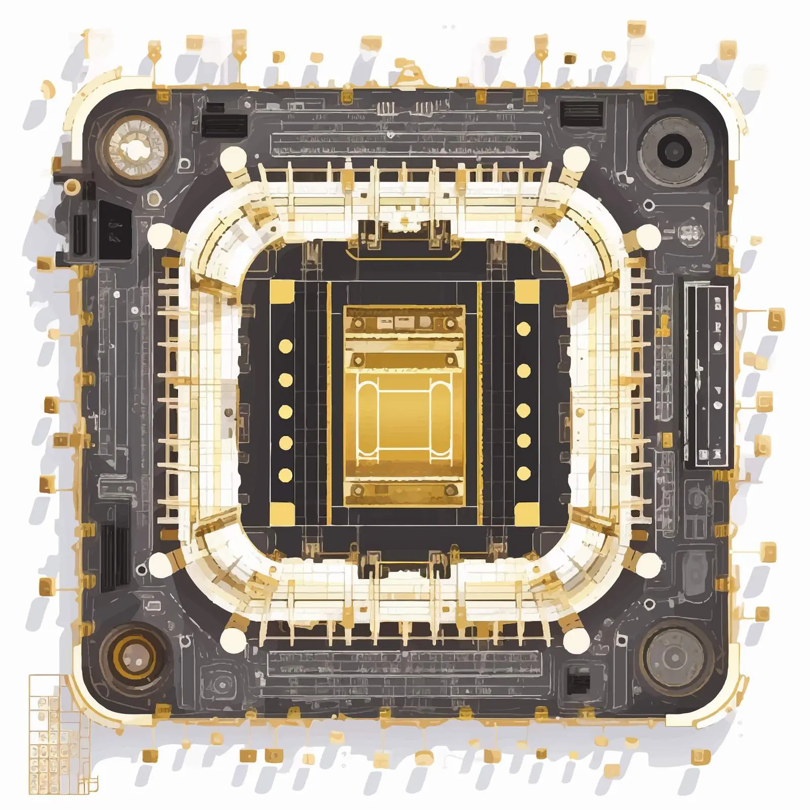 Top View Vector Illustration of Kaaba — free download from Dotvec