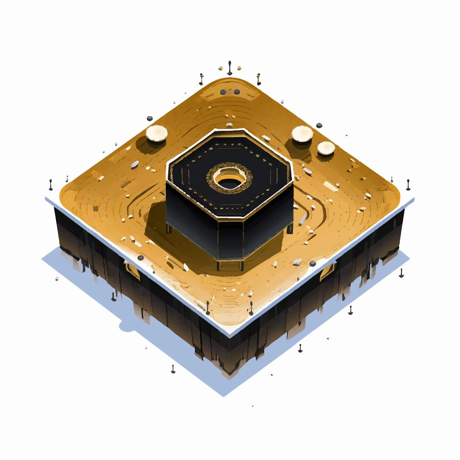 Top View Vector Illustration of Kaaba — free download from Dotvec