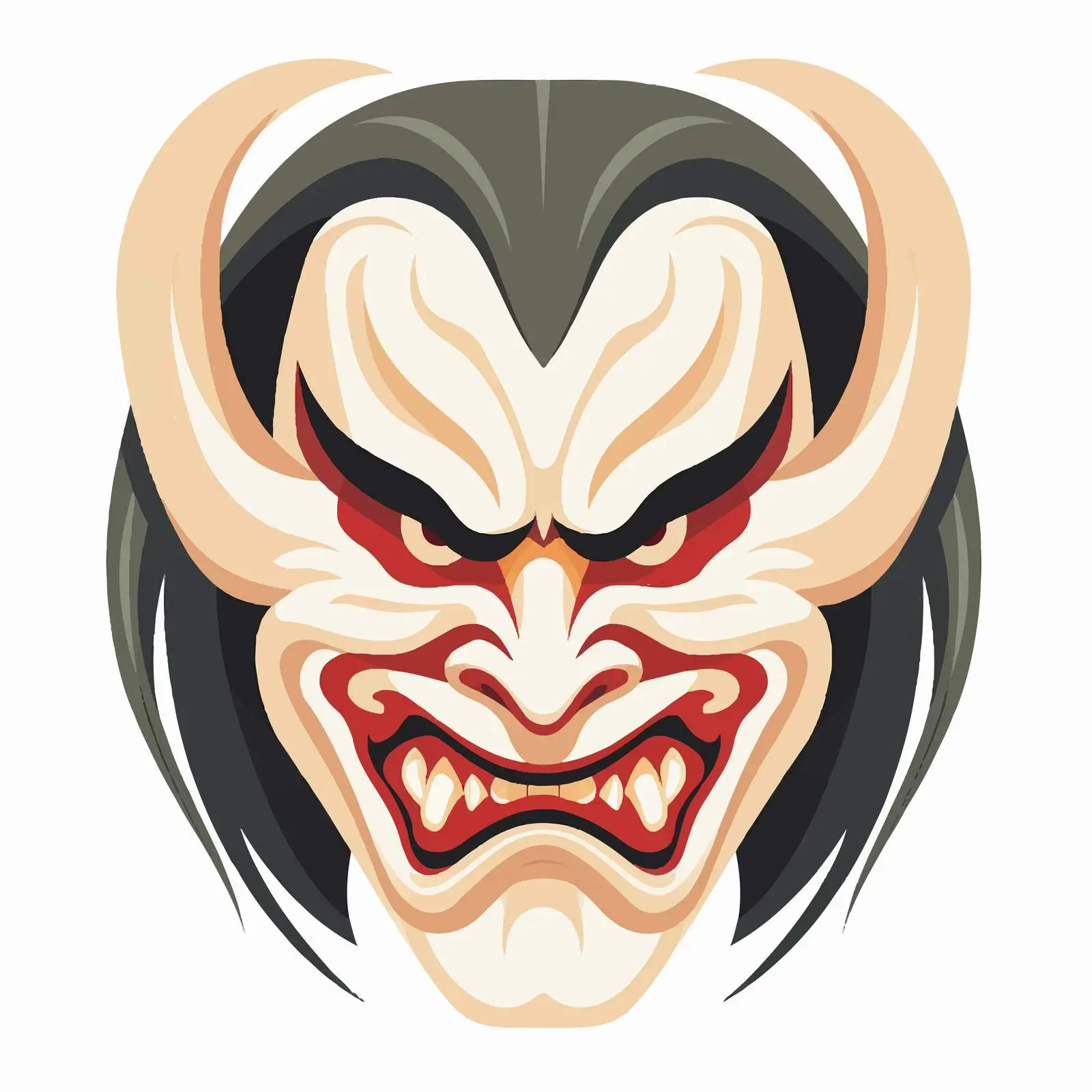 Shikami Noh Mask from Kabuki Theater – free theater mask image from Dotvec