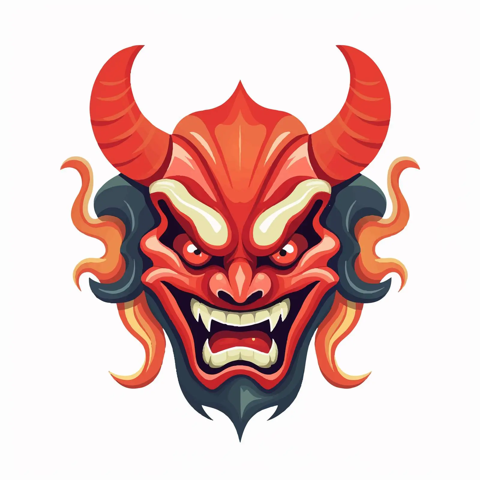 Namanari Devil Mask from Kabuki Theater — free download from Dotvec