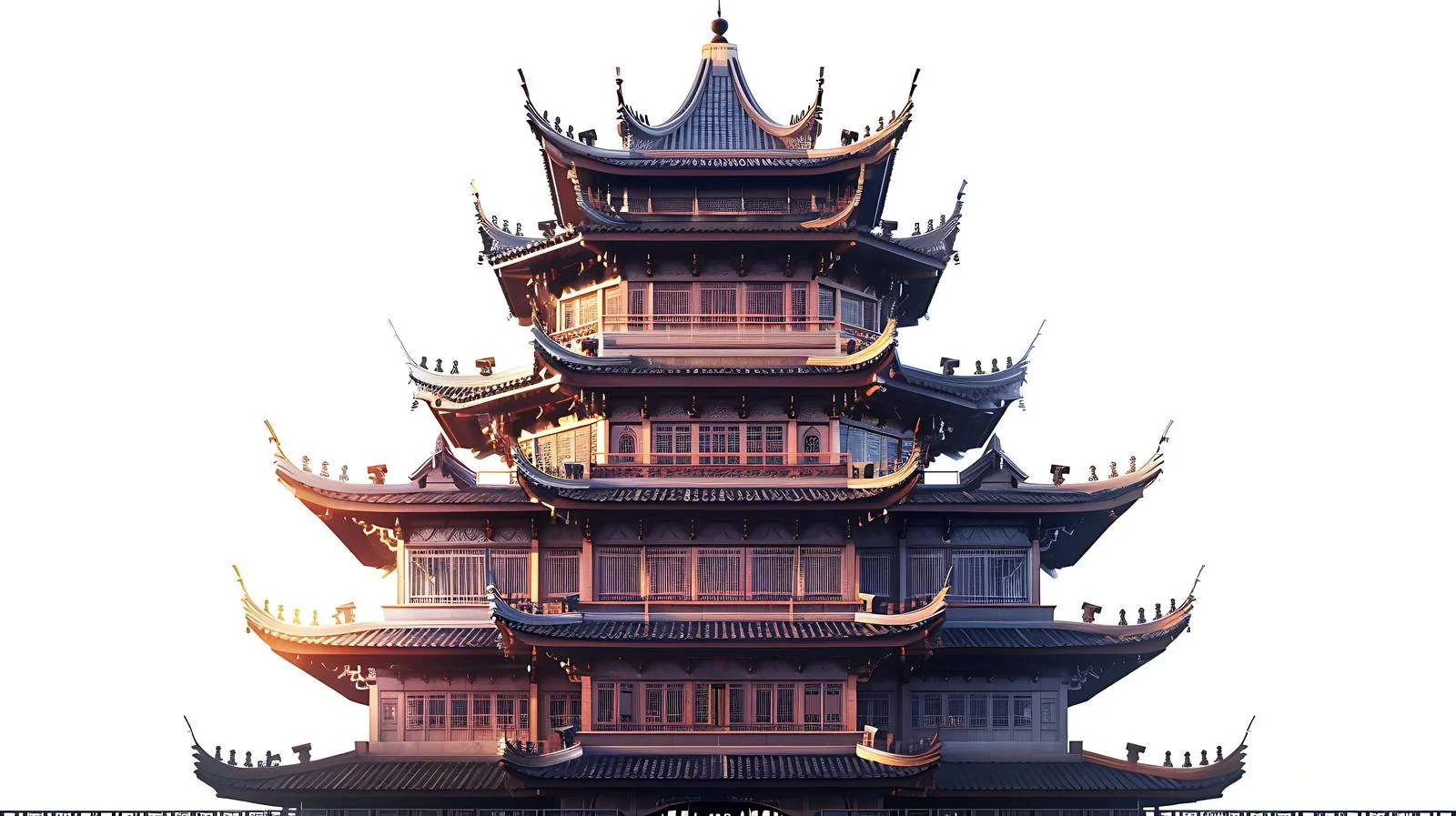 Kaifeng Iron Pagoda Sunset View — free download from Dotvec