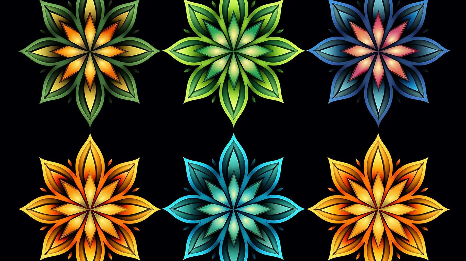 Kaleidoscope Stars Artwork — free download from Dotvec