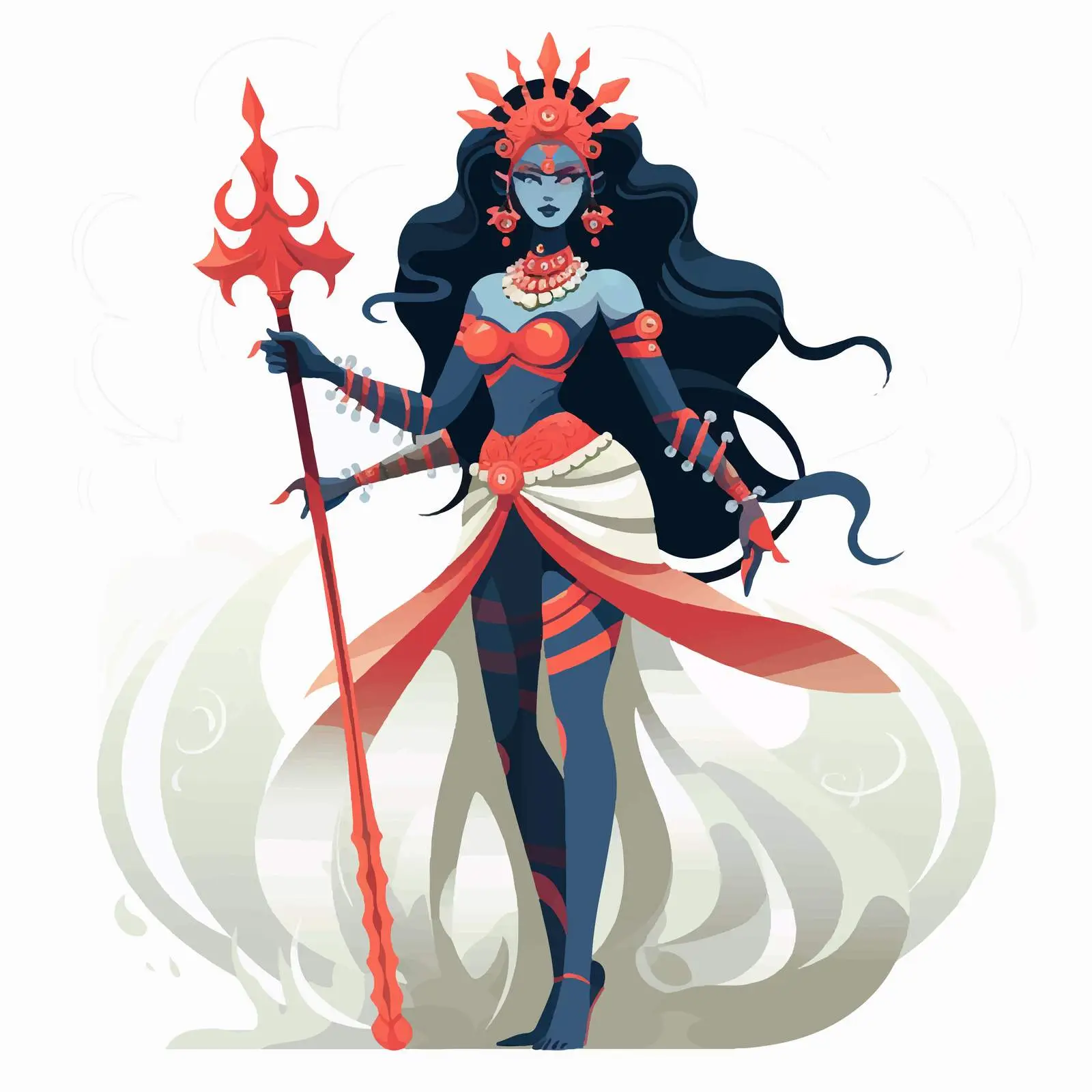 Kali Indian Goddess of Hinduism Illustration — free download from Dotvec
