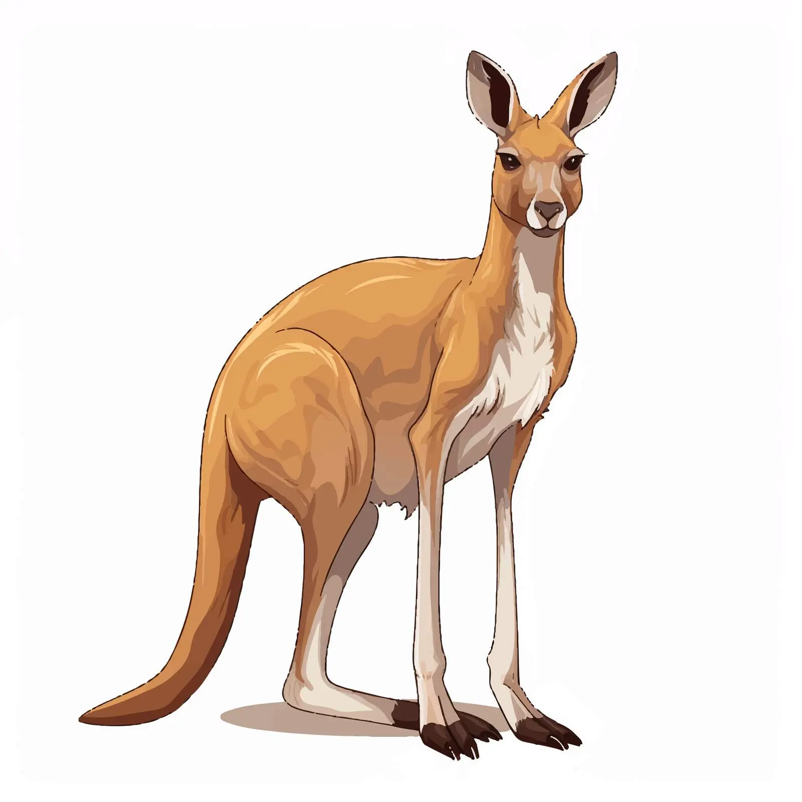 Kangaroo Line Vector Illustration on White Background — free download from Dotvec