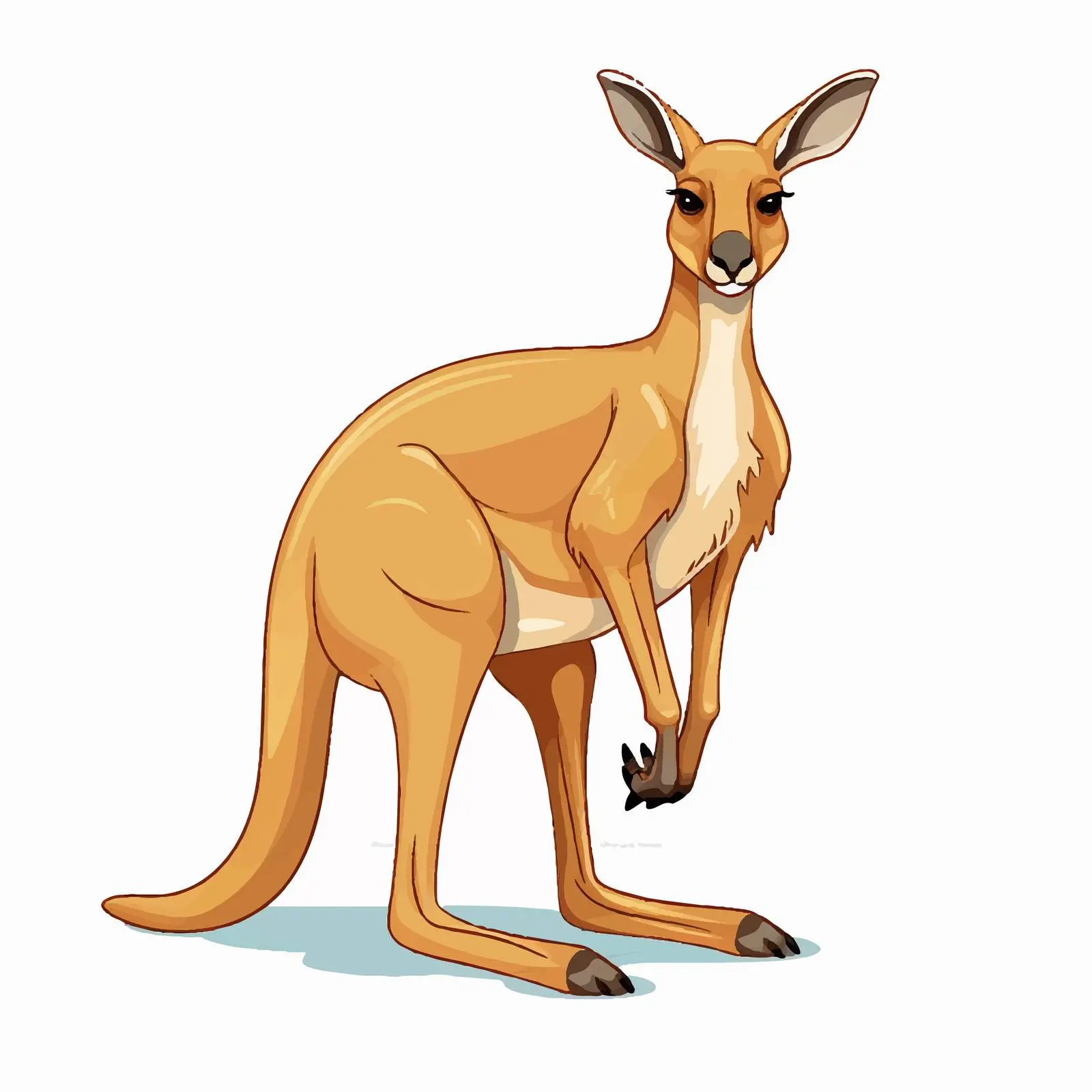 Playful Cartoon Kangaroo Vector Illustration — free download from Dotvec