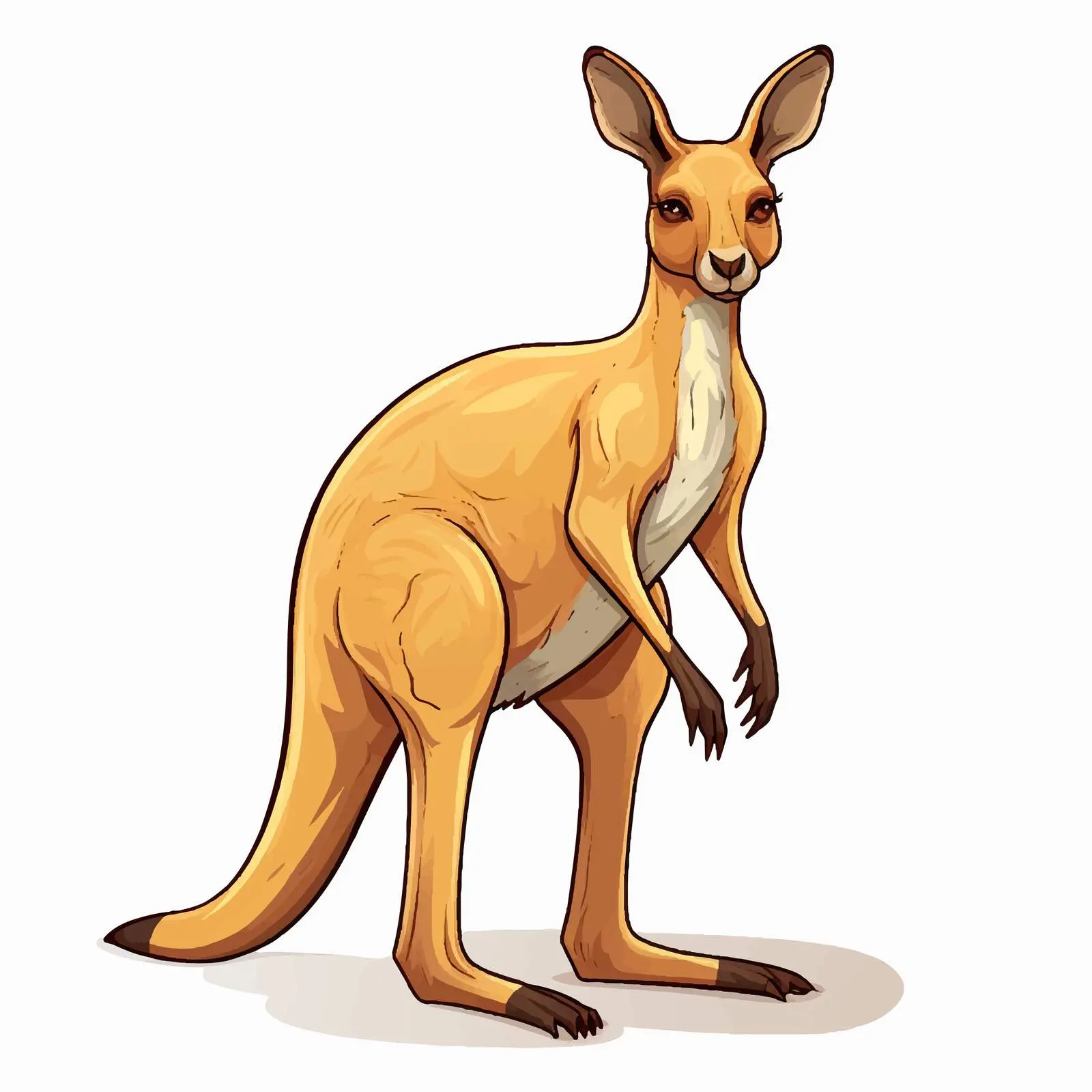 Cartoon Kangaroo Vector Illustration – free kangaroo image from Dotvec