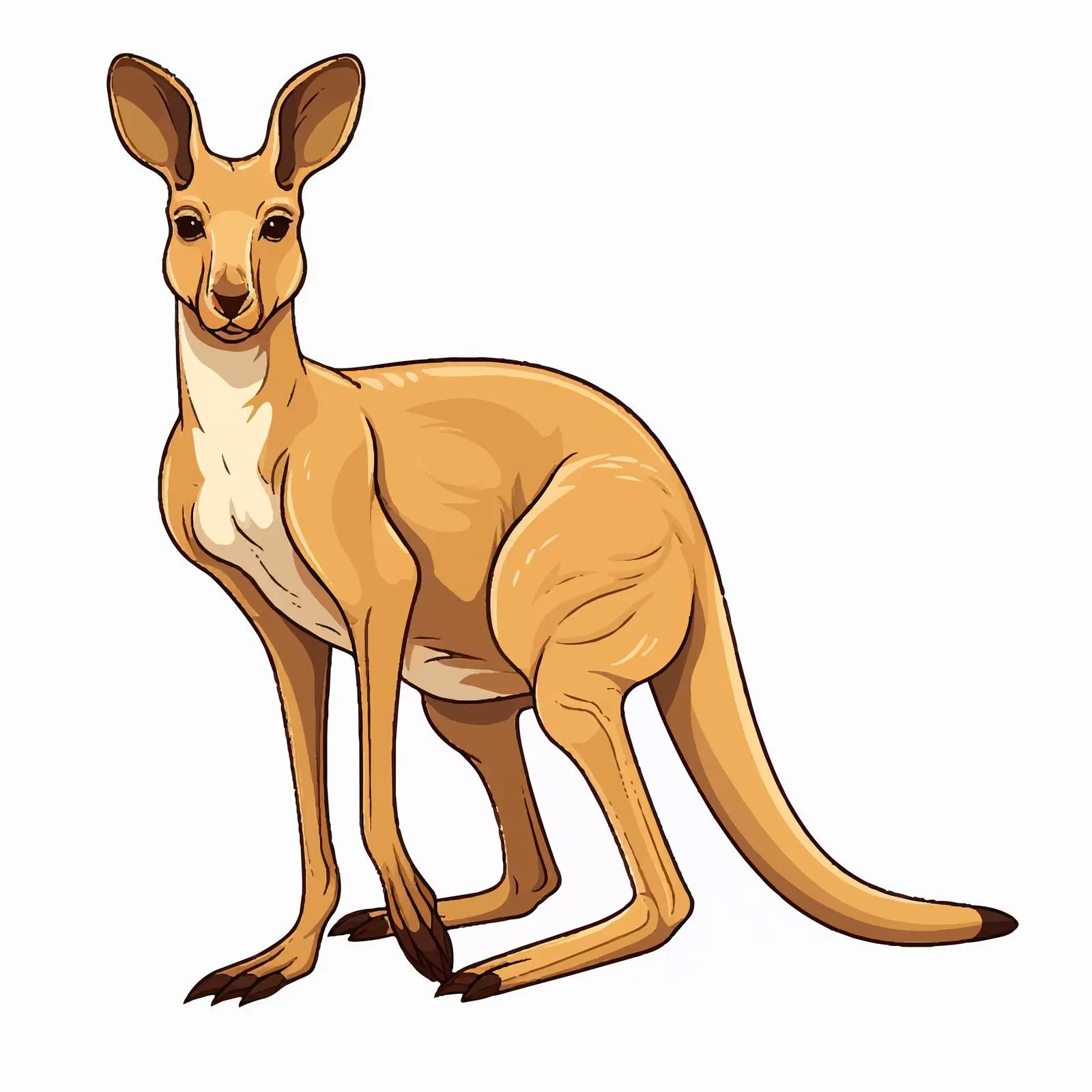 Cartoon Kangaroo Vector Illustration for Design Projects – free kangaroo image from Dotvec