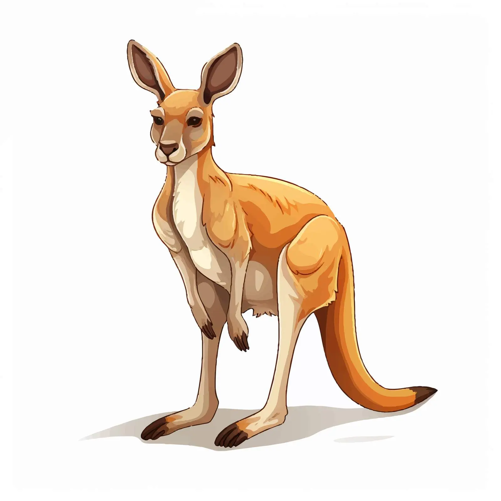 Cartoon Kangaroo Vector Illustration – free kangaroo image from Dotvec