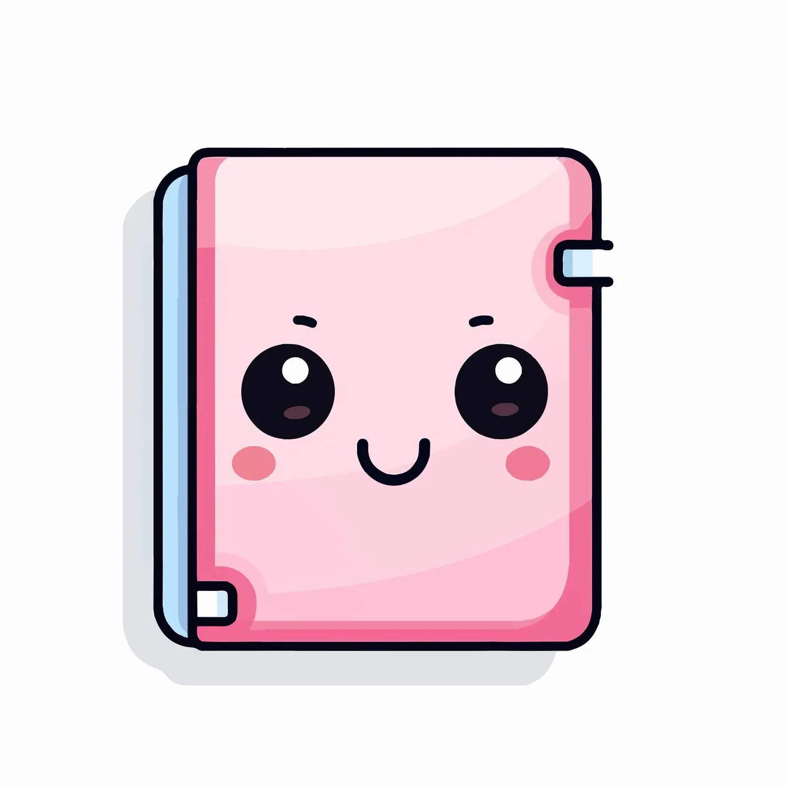 Kawaii Book Icon on White Background — free download from Dotvec