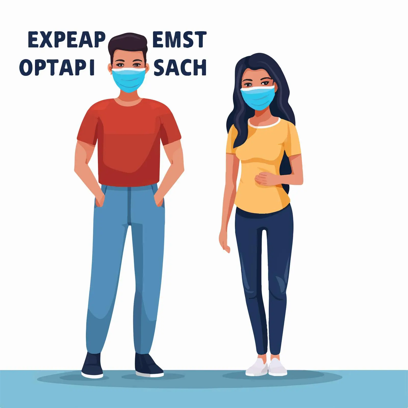 Keep Your Distance Medical Font Design Vector — free download from Dotvec