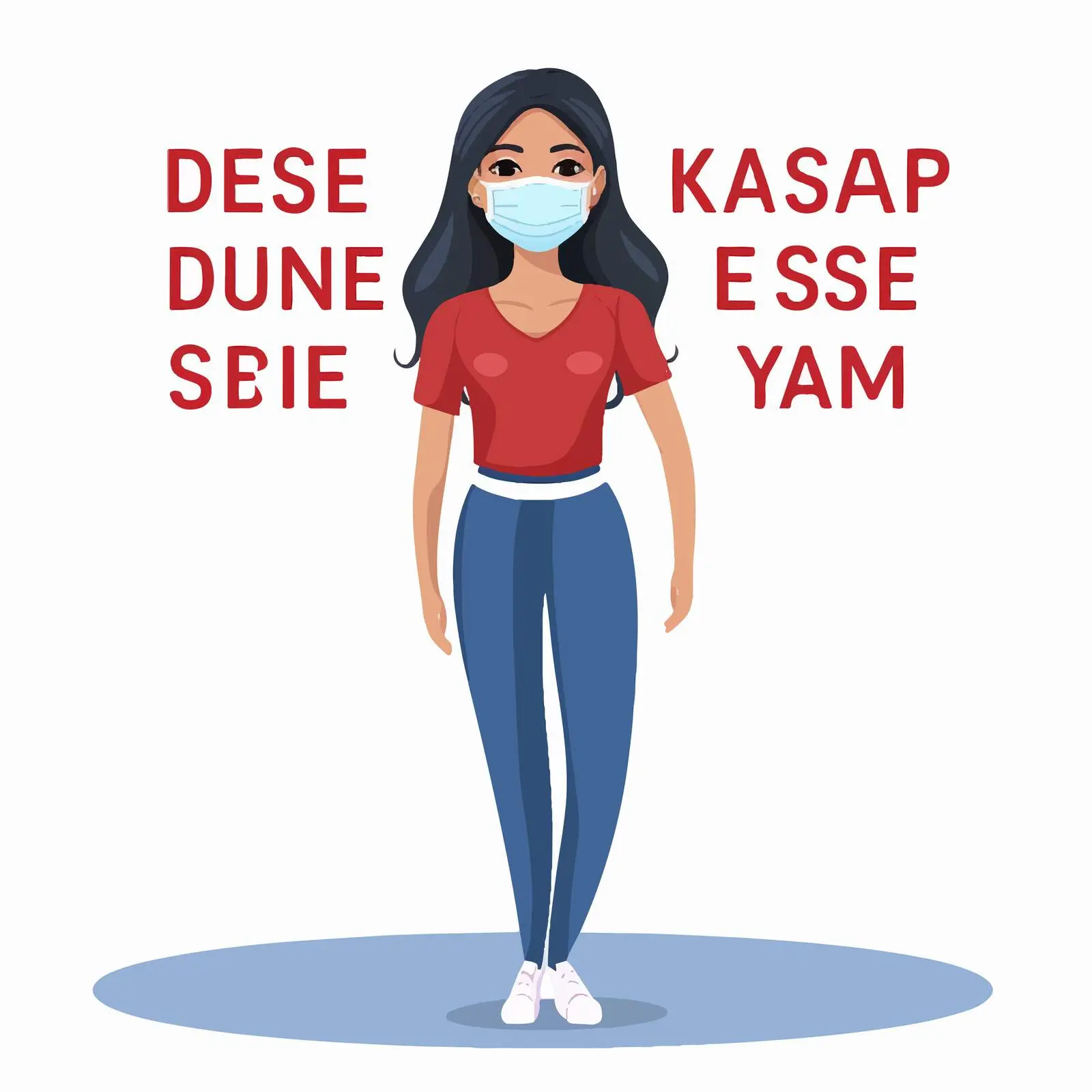 Female Doctor Encouraging Social Distancing Design – free sketch illustration image from Dotvec