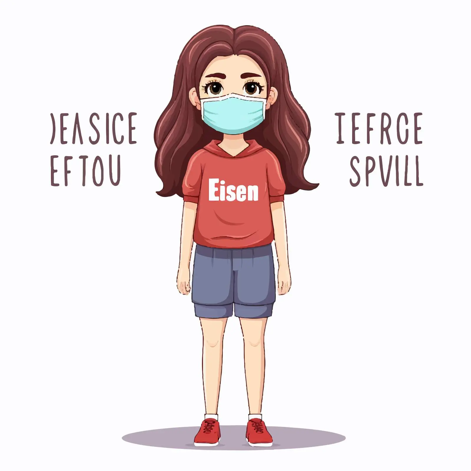 Keep Your Distance Font Design with Medical Theme — free download from Dotvec