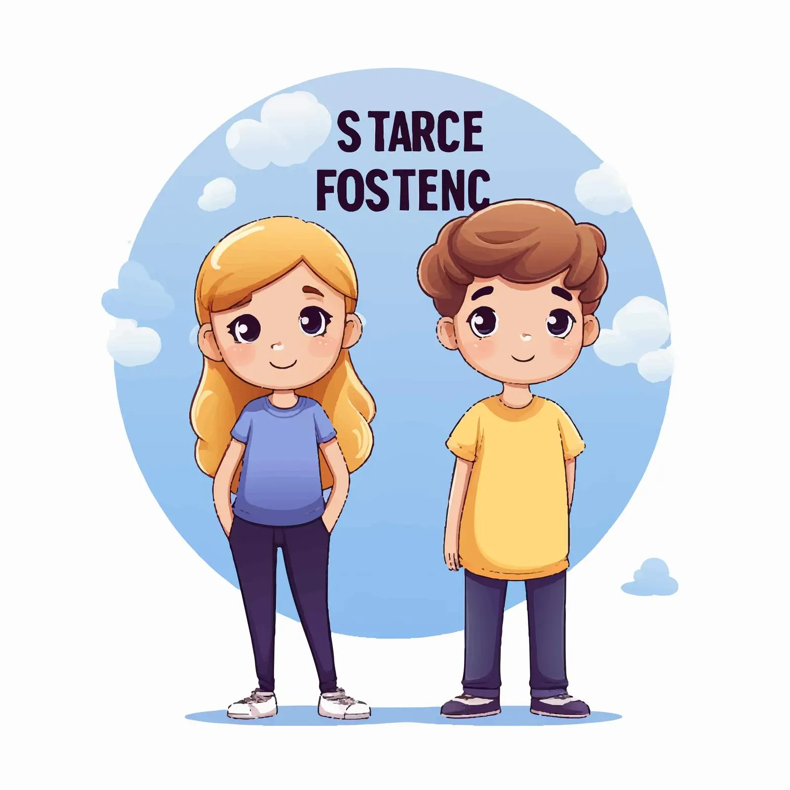Cartoon Style Keep Your Distance Illustration — free download from Dotvec