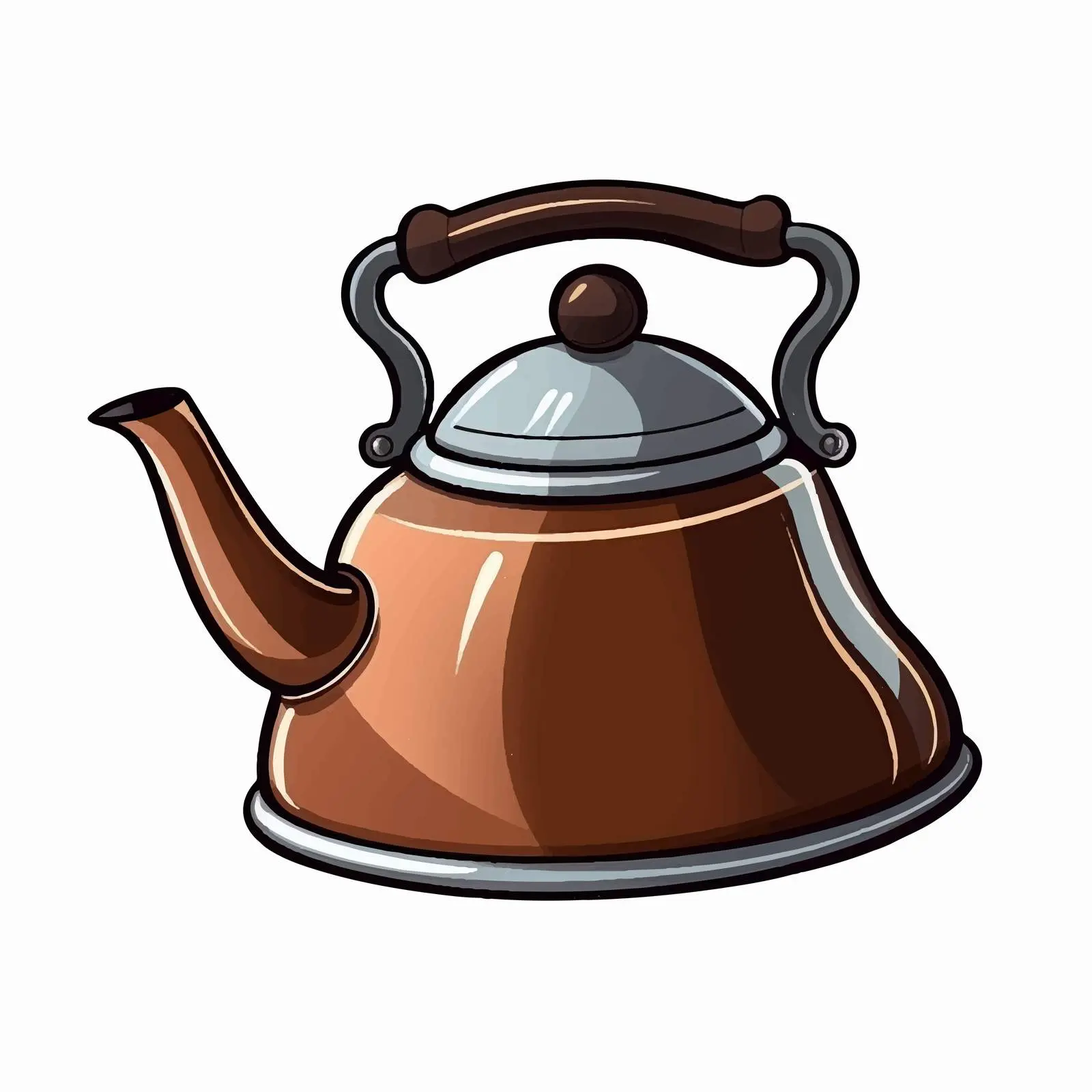 Cartoon Isolated Kettle Coffee Icon Illustration — free download from Dotvec