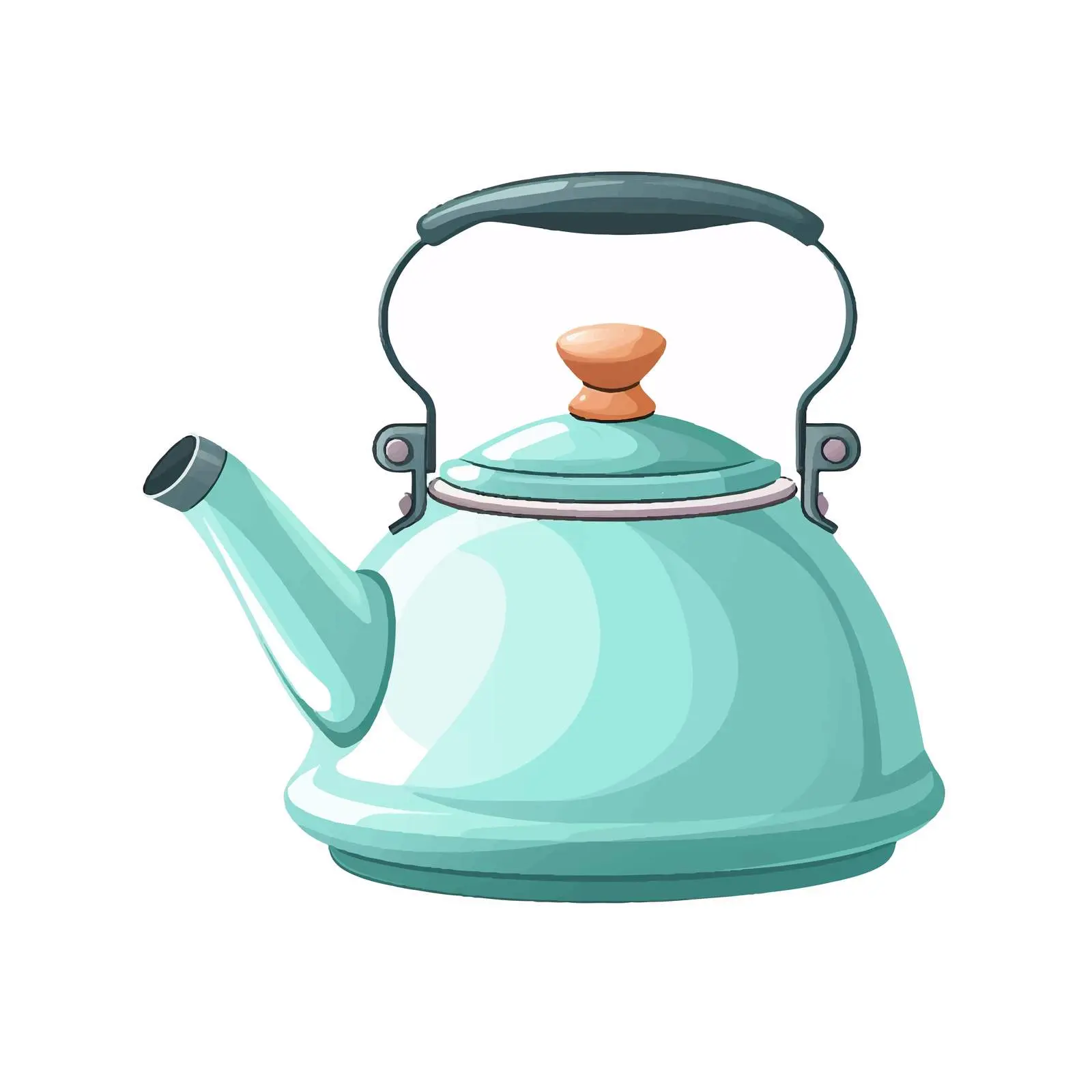 Cartoon Kettle Kitchenware Utensil Vector Illustration – free prep image from Dotvec