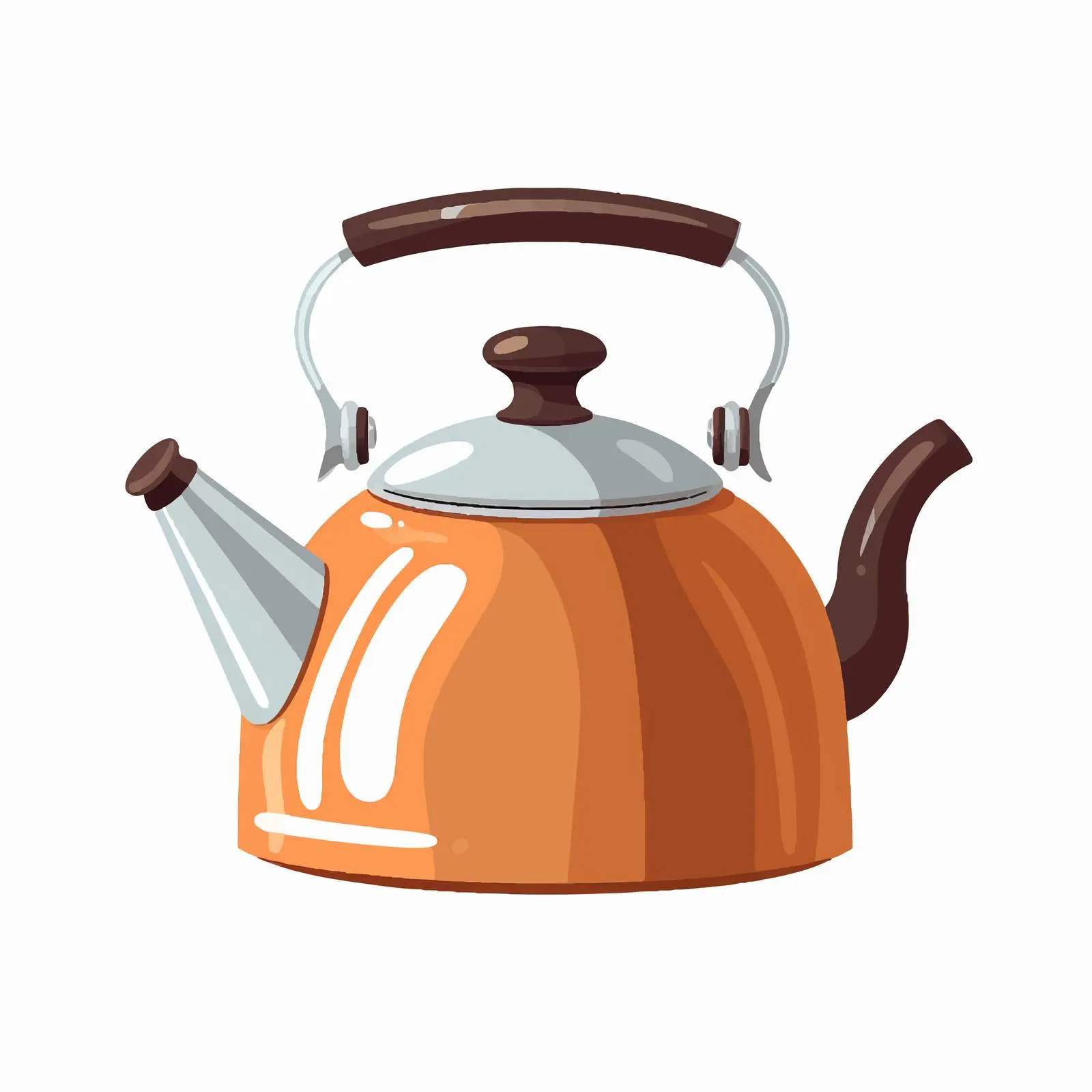 Isolated Kettle Vector Illustration on White Background – free advertising materials image from Dotvec
