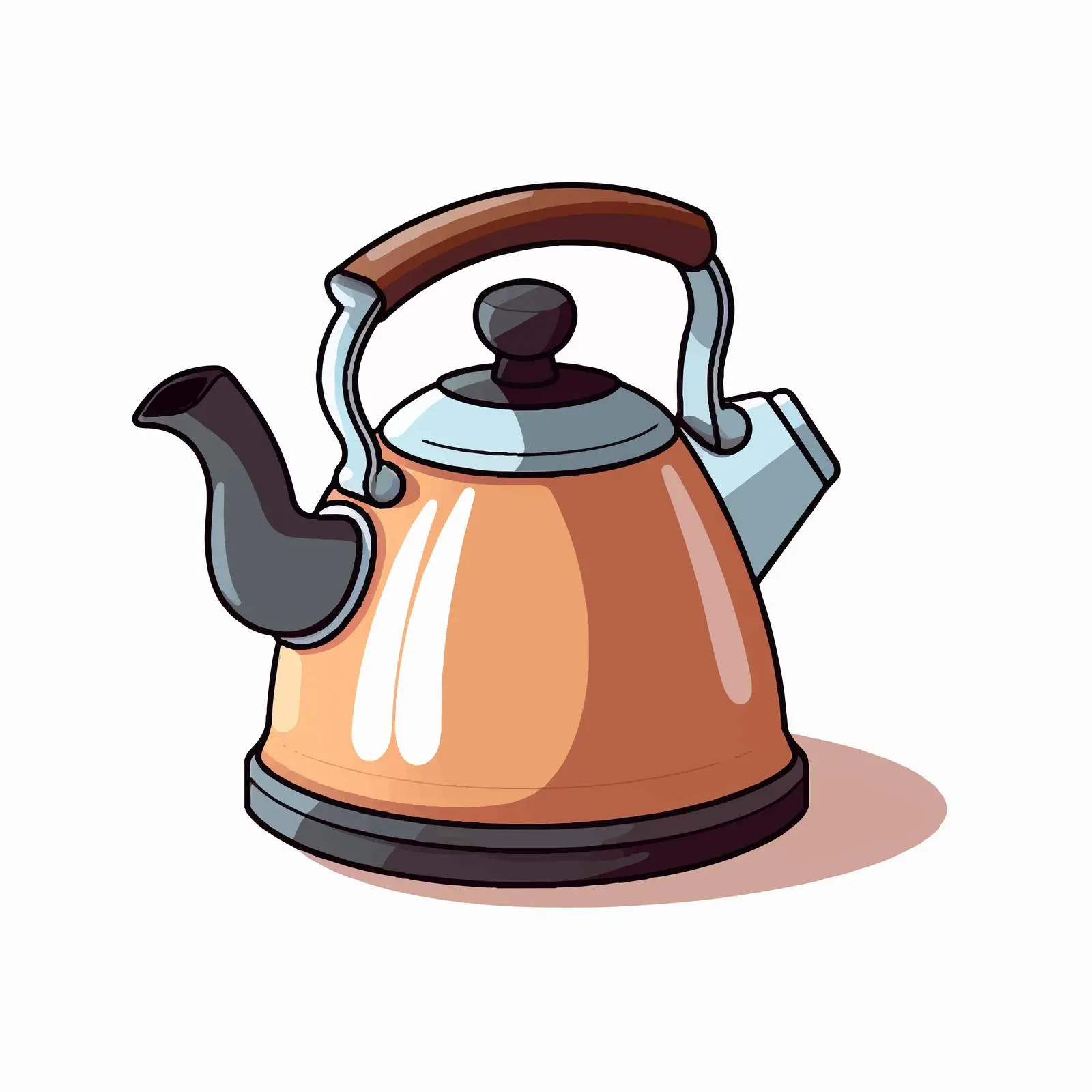 Isolated Kettle Vector Illustration on White Background — free download from Dotvec