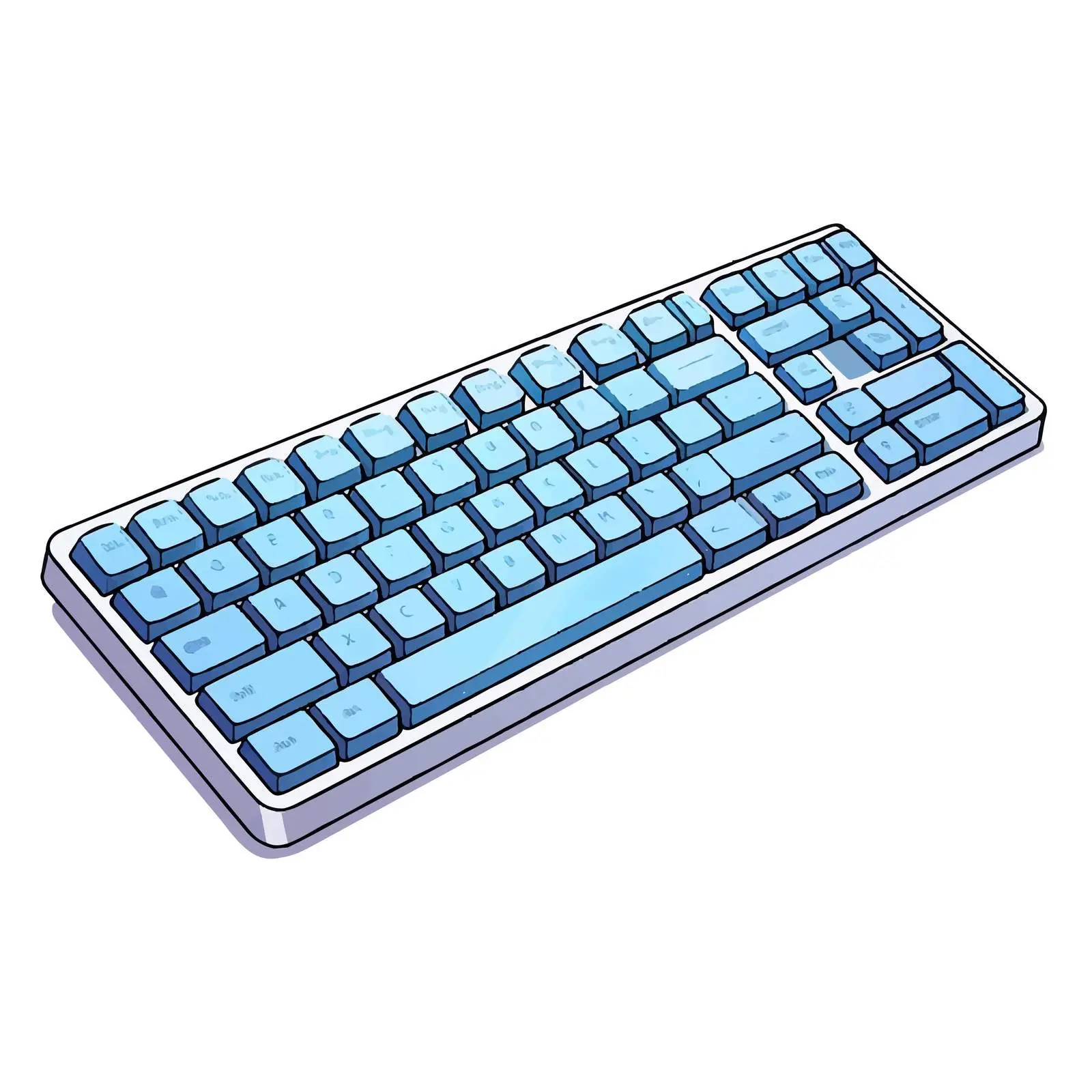 Cartoon Keyboard Device Vector Illustration — free download from Dotvec