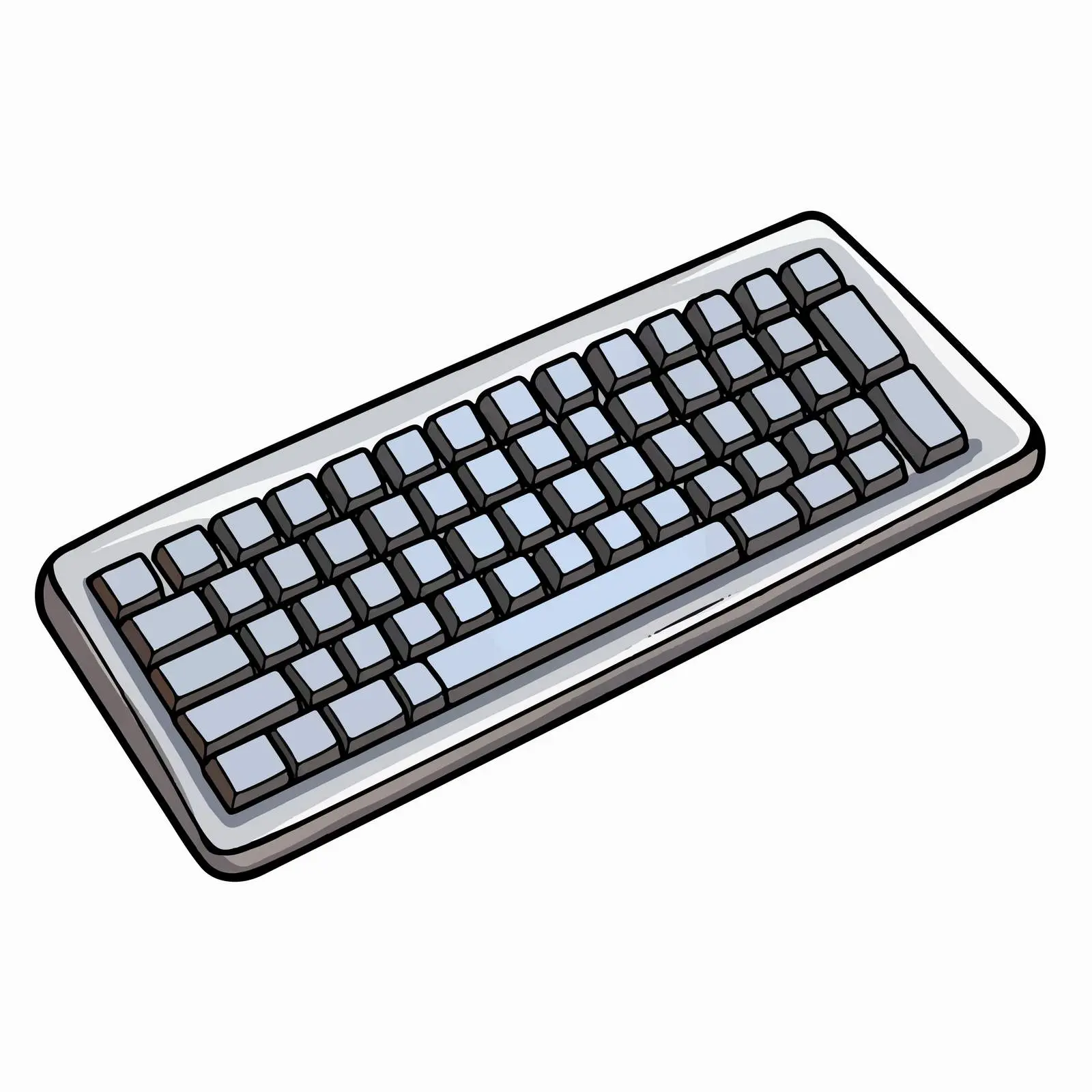 Cartoon Keyboard Device Vector Illustration — free download from Dotvec