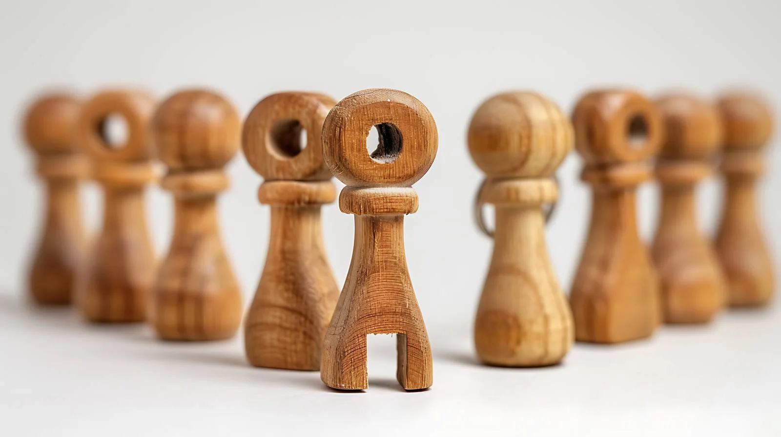 Wooden Doll Keys Employment Concept — free download from Dotvec