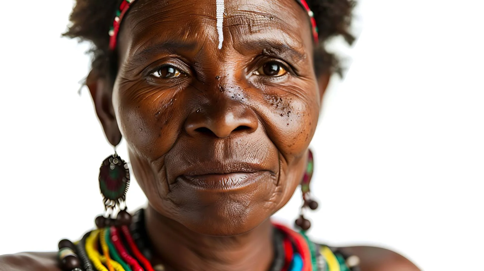 Khoisan Woman Portrait Angola Isolated — free download from Dotvec