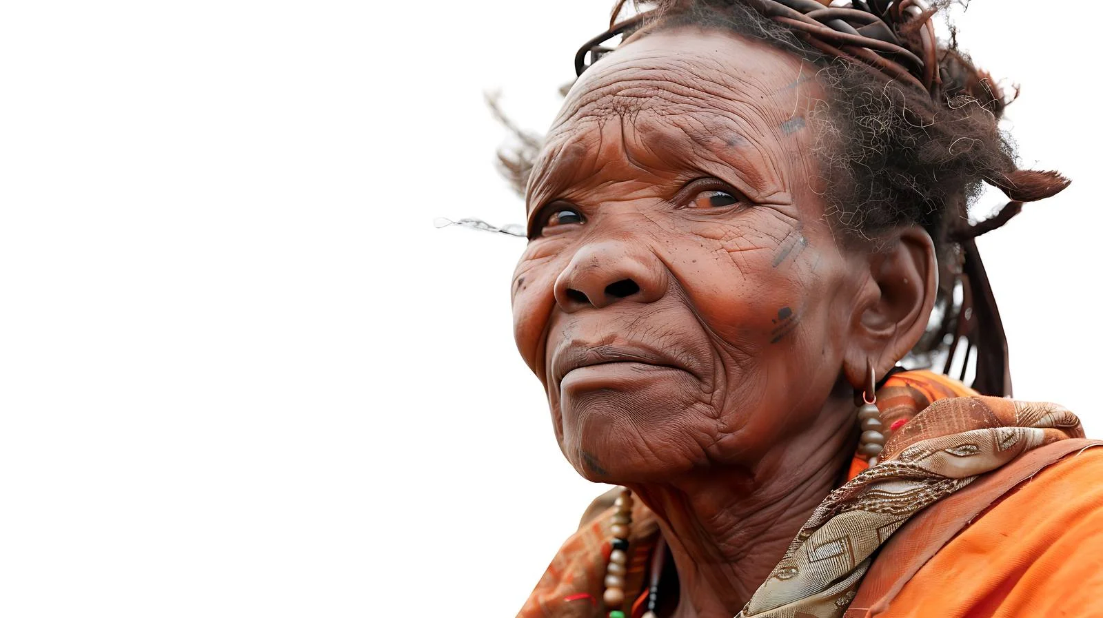 Khoisan Woman Portrait Angola Isolated — free download from Dotvec